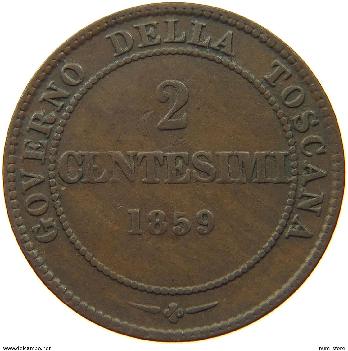 ITALY STATES TUSCANY 2 CENTESIMI 1859  #t057 0139 - Toscane