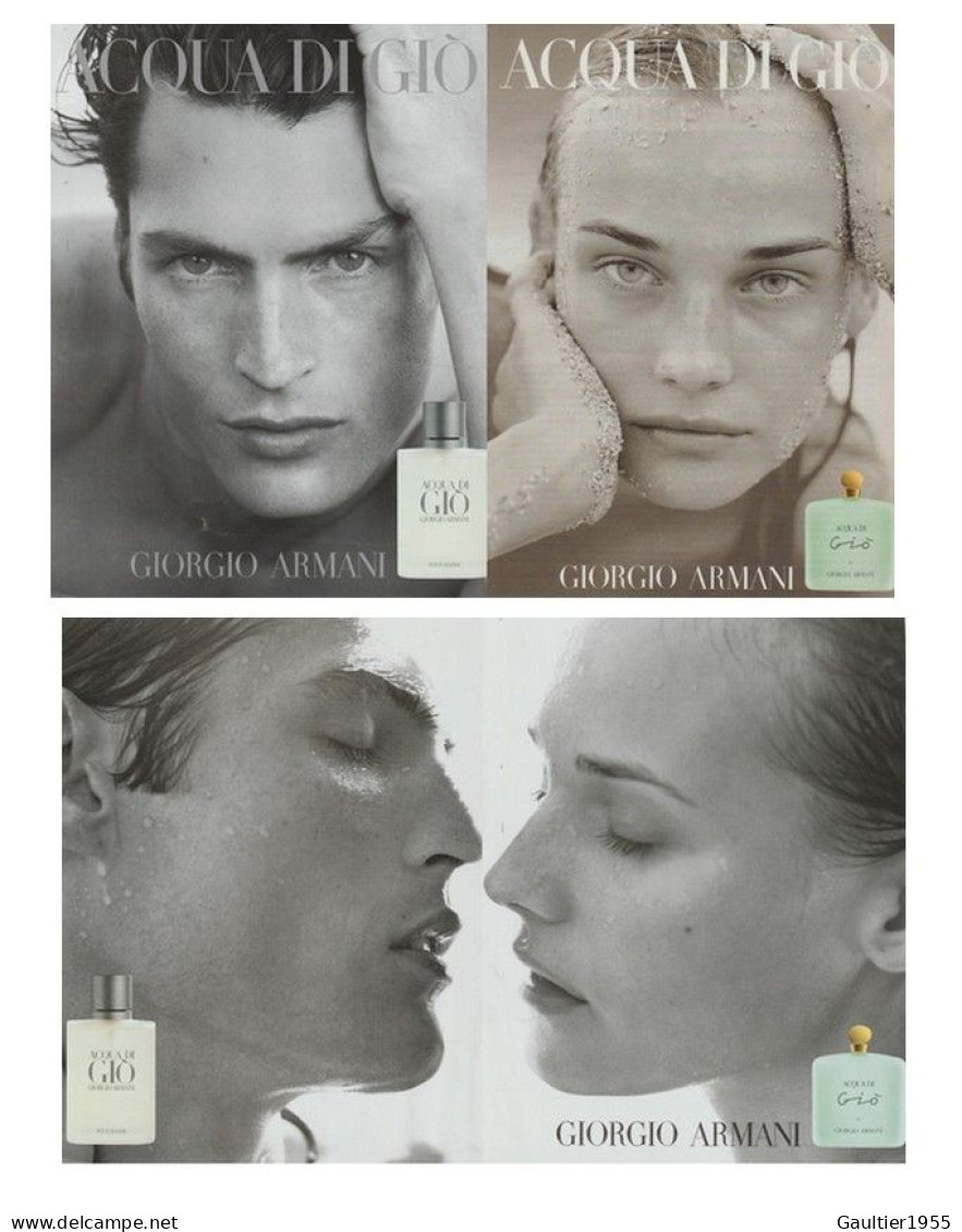 Publicité Papier - Advertising Paper - Armani 2 Pages Recto Verso - Publicités Parfum (journaux)