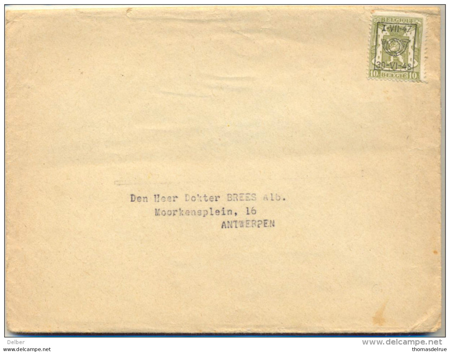 4cp-419: N° 568 : I -VII-47  30 - VI - 48 /  Omslag  75-77 Cdt Ponthie Brussl IV - Typografisch 1936-51 (Klein Staatswapen)
