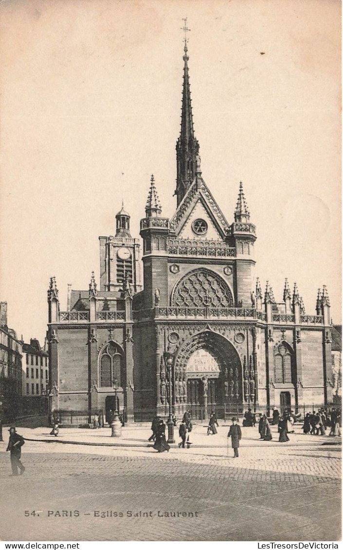 FRANCE - Paris - Façade De L'église Saint Laurent - Carte Postale Ancienne - Eglises