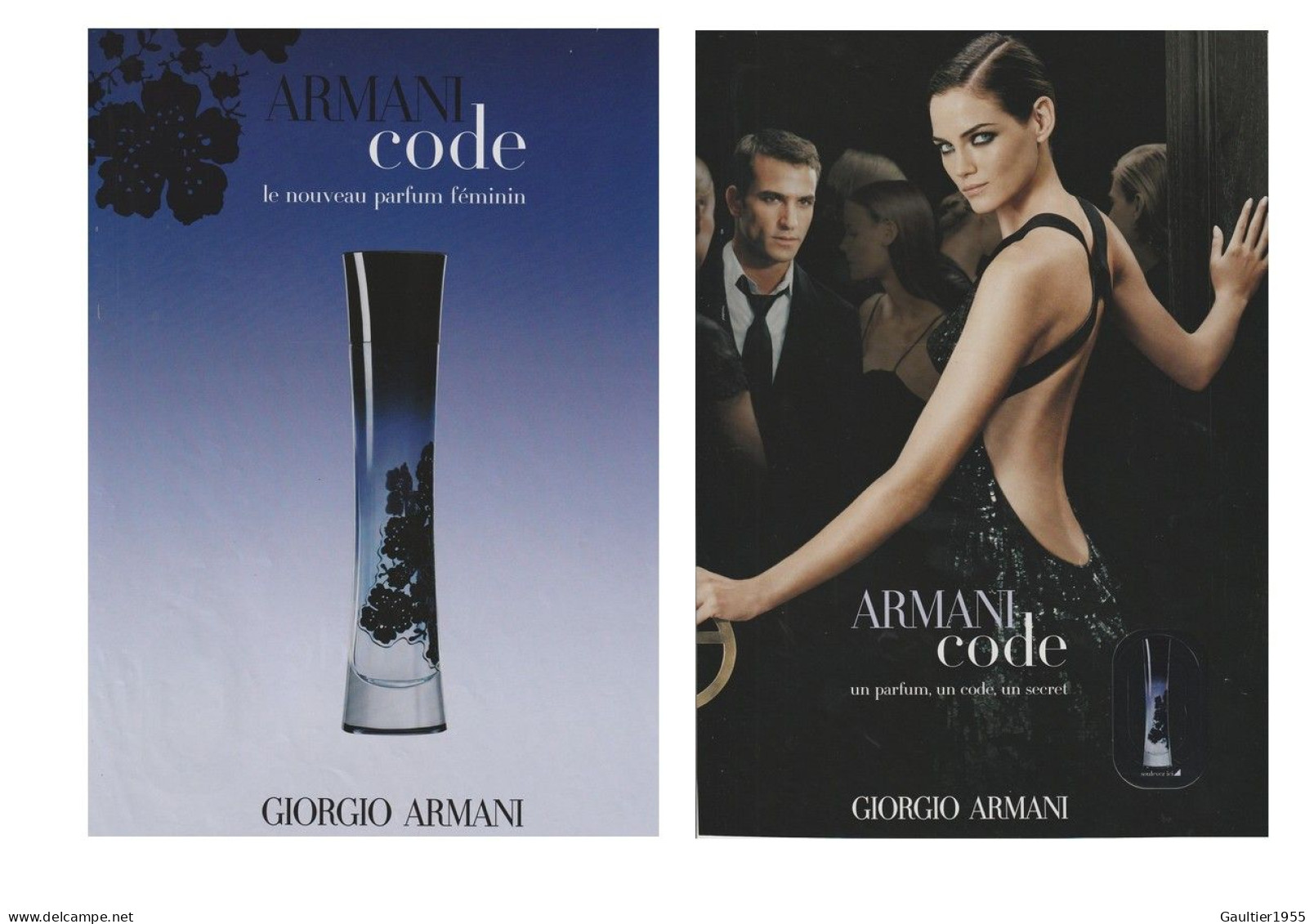 Publicité Papier - Advertising Paper - Armani Recto Verso - Publicidad (gacetas)