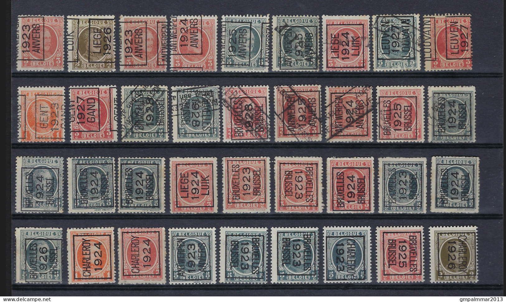 LOT HOUYOUX TYPO  O.a. Met Curiositeiten  " DUBBELDRUK En HARMONICAPLOOI + KLEURVARIANT Op Nr. 193 " . LOT 226 - Typos 1922-31 (Houyoux)