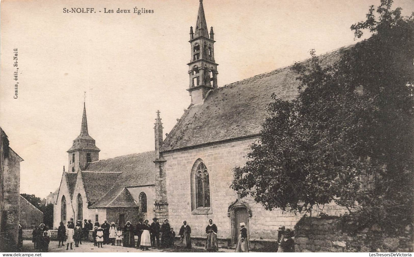 FRANCE - Saint Nolff - Vue Sur Les Deux églises - Animé - Carte Postale Ancienne - Sonstige & Ohne Zuordnung