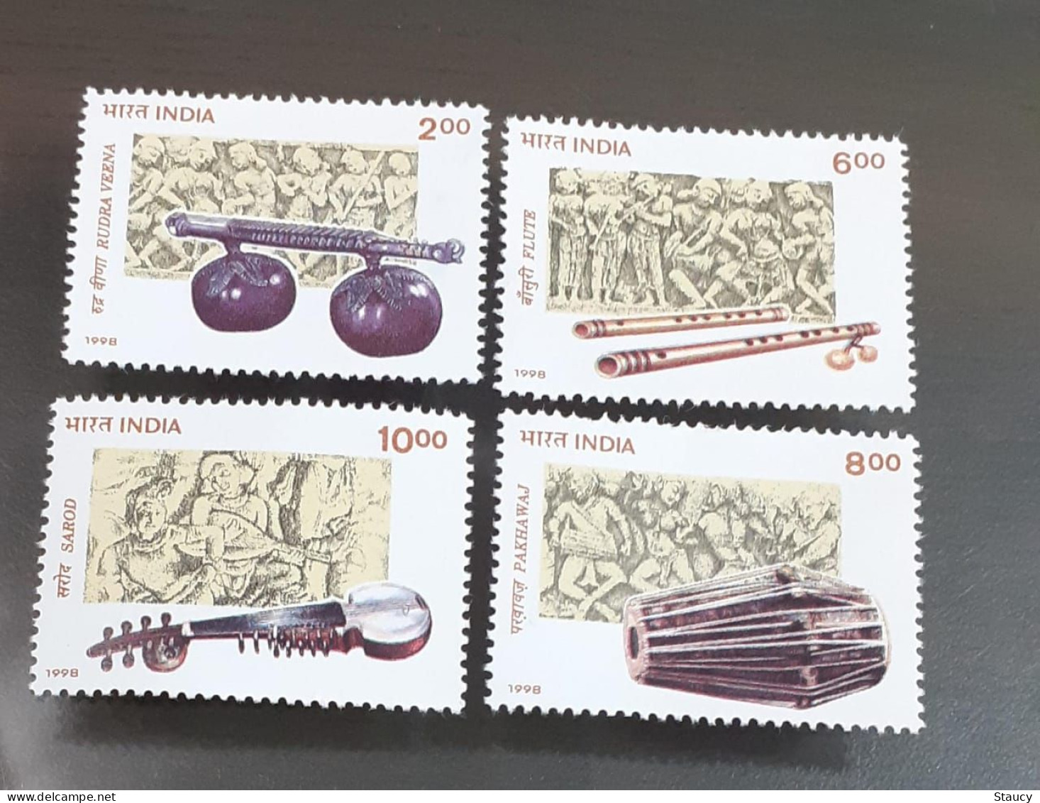 INDIA 1998 MUSICAL INSTRUMENTS 4v Set MNH As Per Scan - Nuovi