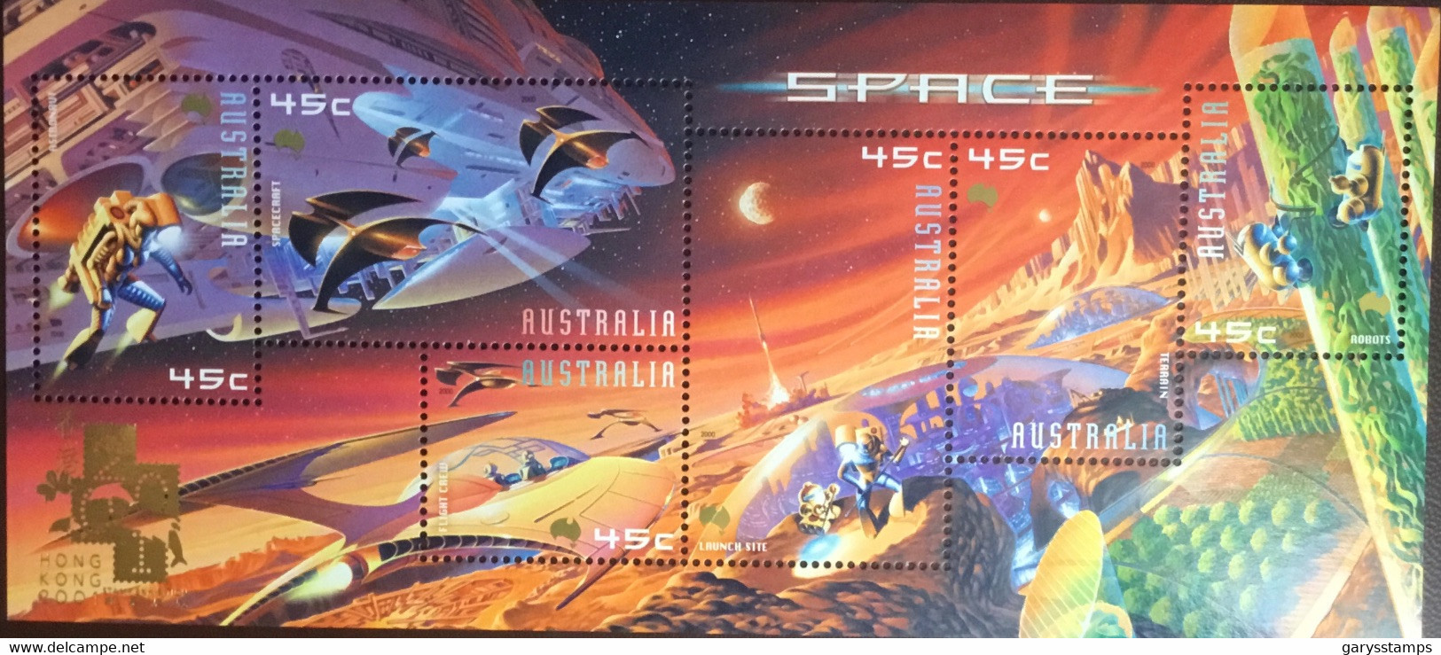 Australia 2001 Hong Kong Mars Exploration Space Minisheet MNH - Mint Stamps