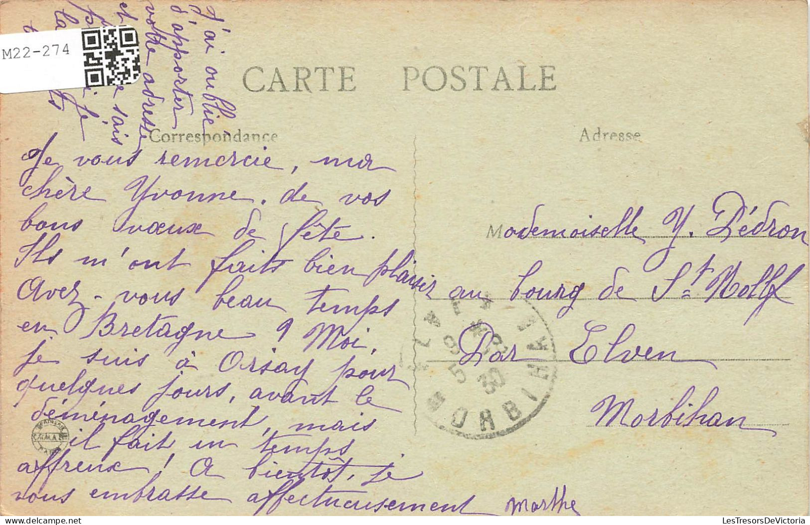 FRANCE - Orsay - Route De Bures - Carte Postale Ancienne - Orsay