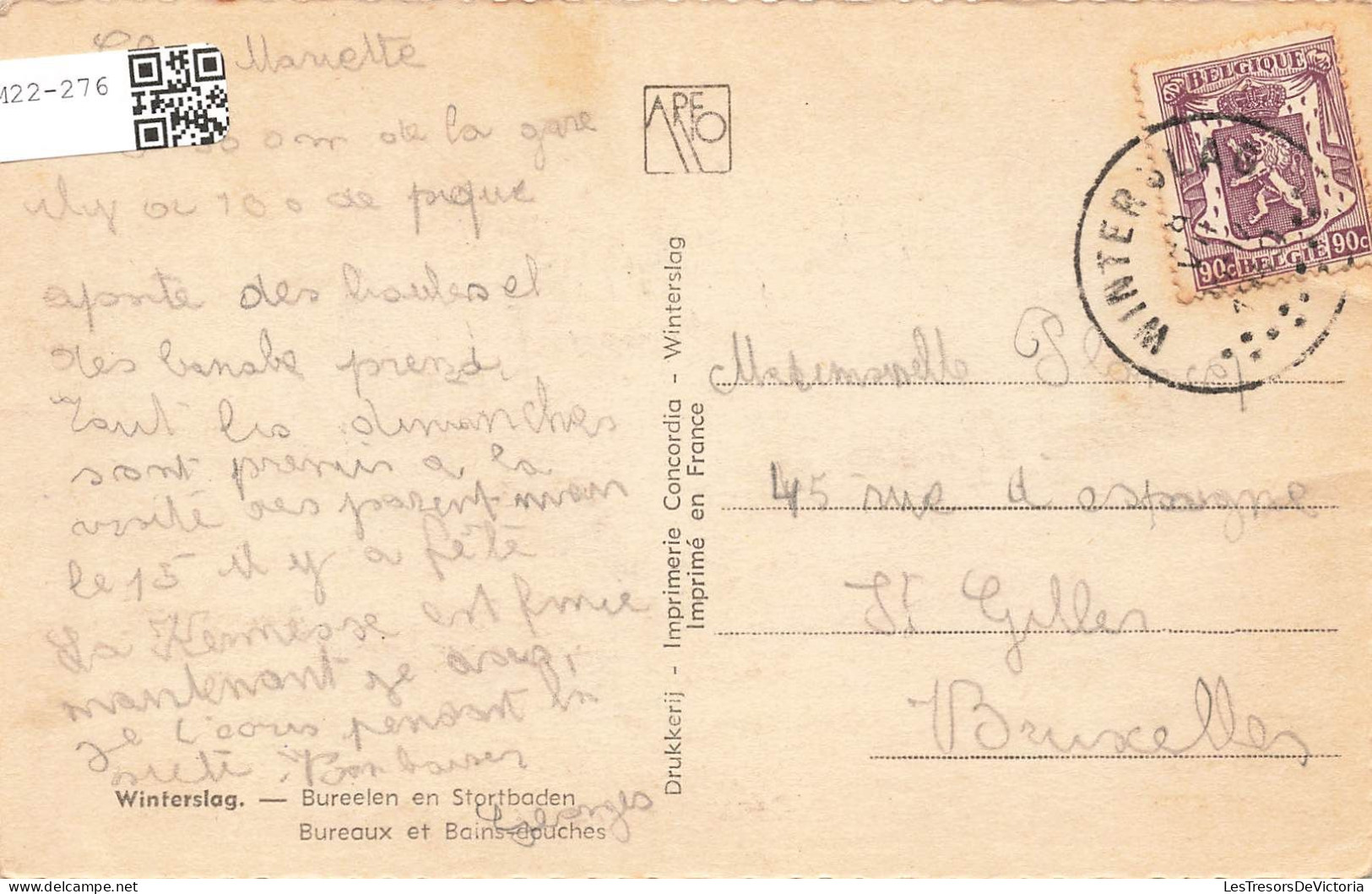 BELGIQUE - Genk - Winterslag - Bureaux Et Bains-douches - Carte Postale Ancienne - Genk