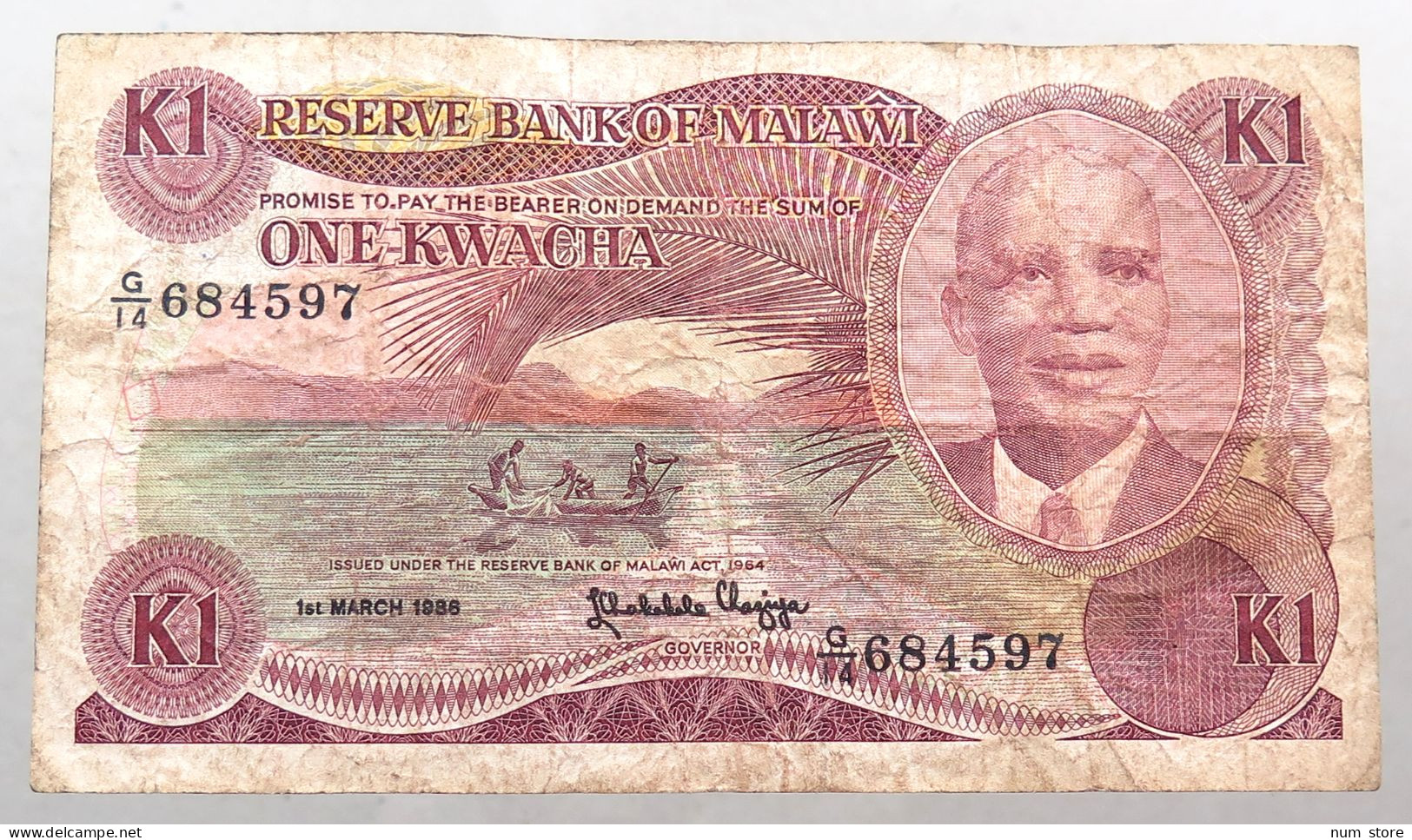 MALAWI KWACHA 1986  #alb052 0277 - Malawi