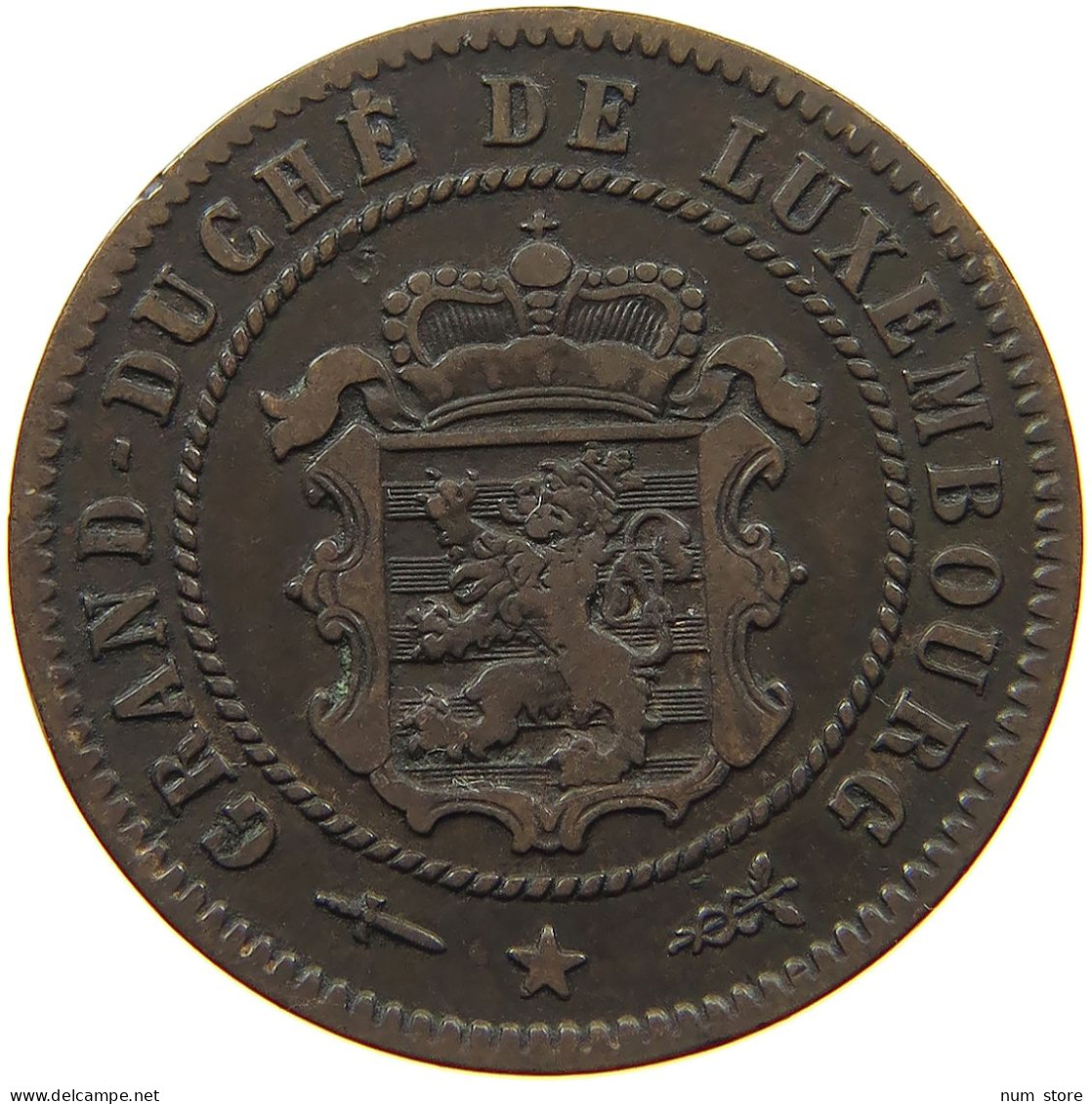 LUXEMBOURG 5 CENTIMES 1870 Willem III. 1849-1890 #s076 0015 - Luxembourg