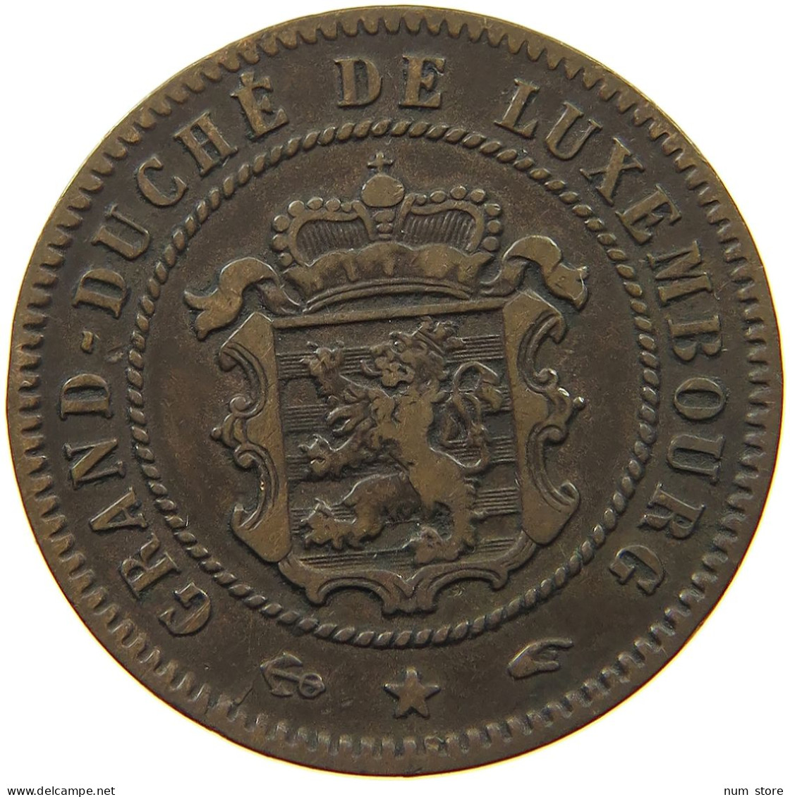 LUXEMBOURG 5 CENTIMES 1855 Willem III. 1849-1890 #s050 0079 - Luxembourg