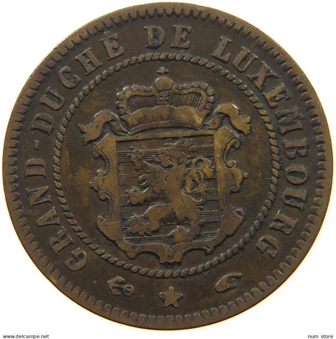 LUXEMBOURG 5 CENTIMES 1855 Willem III. 1849-1890 #c010 0109 - Luxembourg