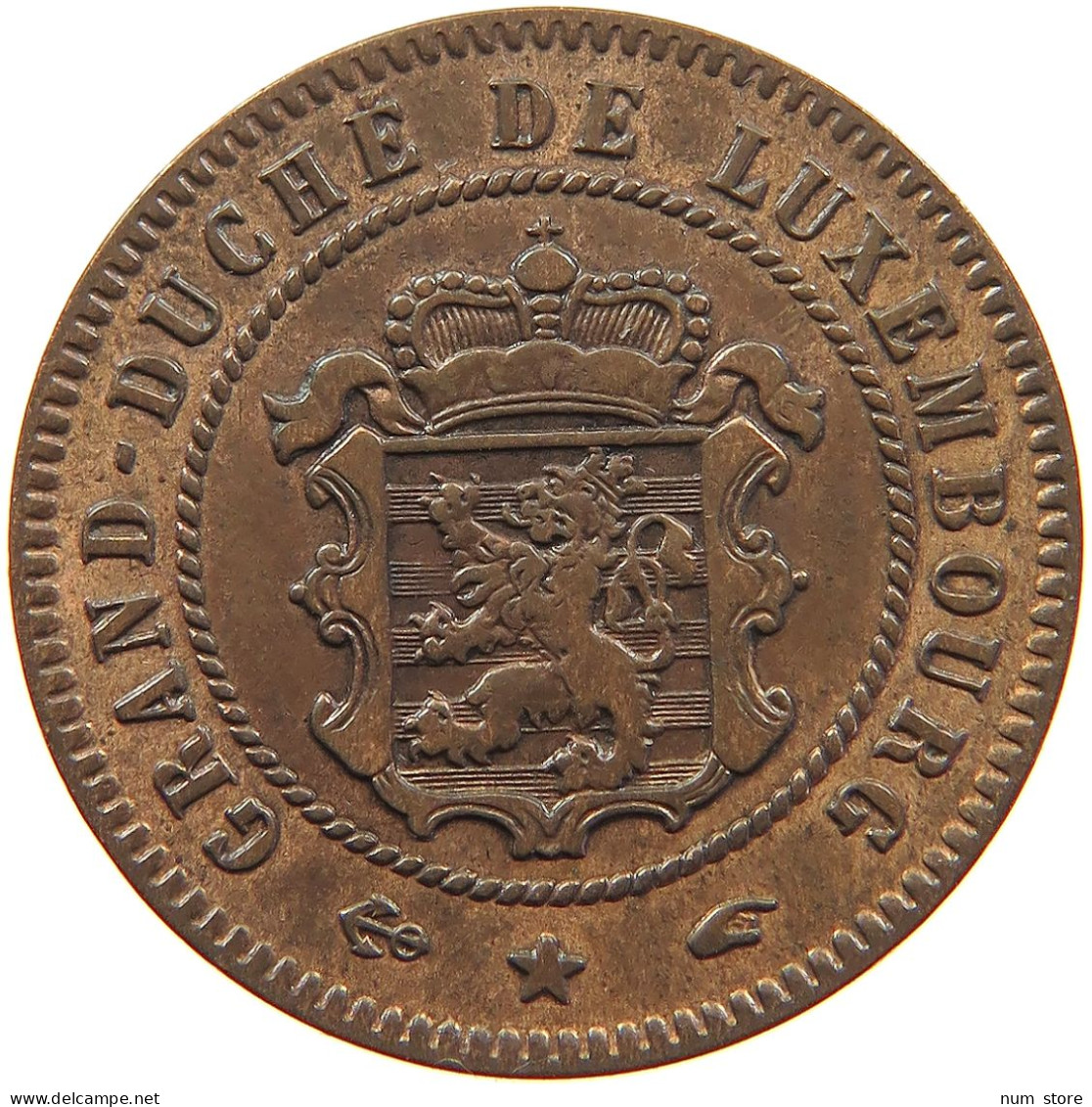 LUXEMBOURG 5 CENTIMES 1855 A Willem III. 1849-1890 #t017 0333 - Luxembourg