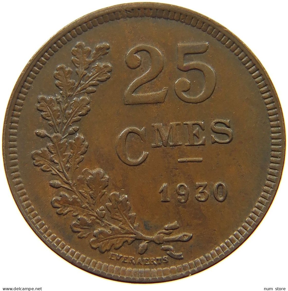 LUXEMBOURG 25 CENTIMES 1930 Charlotte (1919-1964) #a095 0325 - Luxembourg