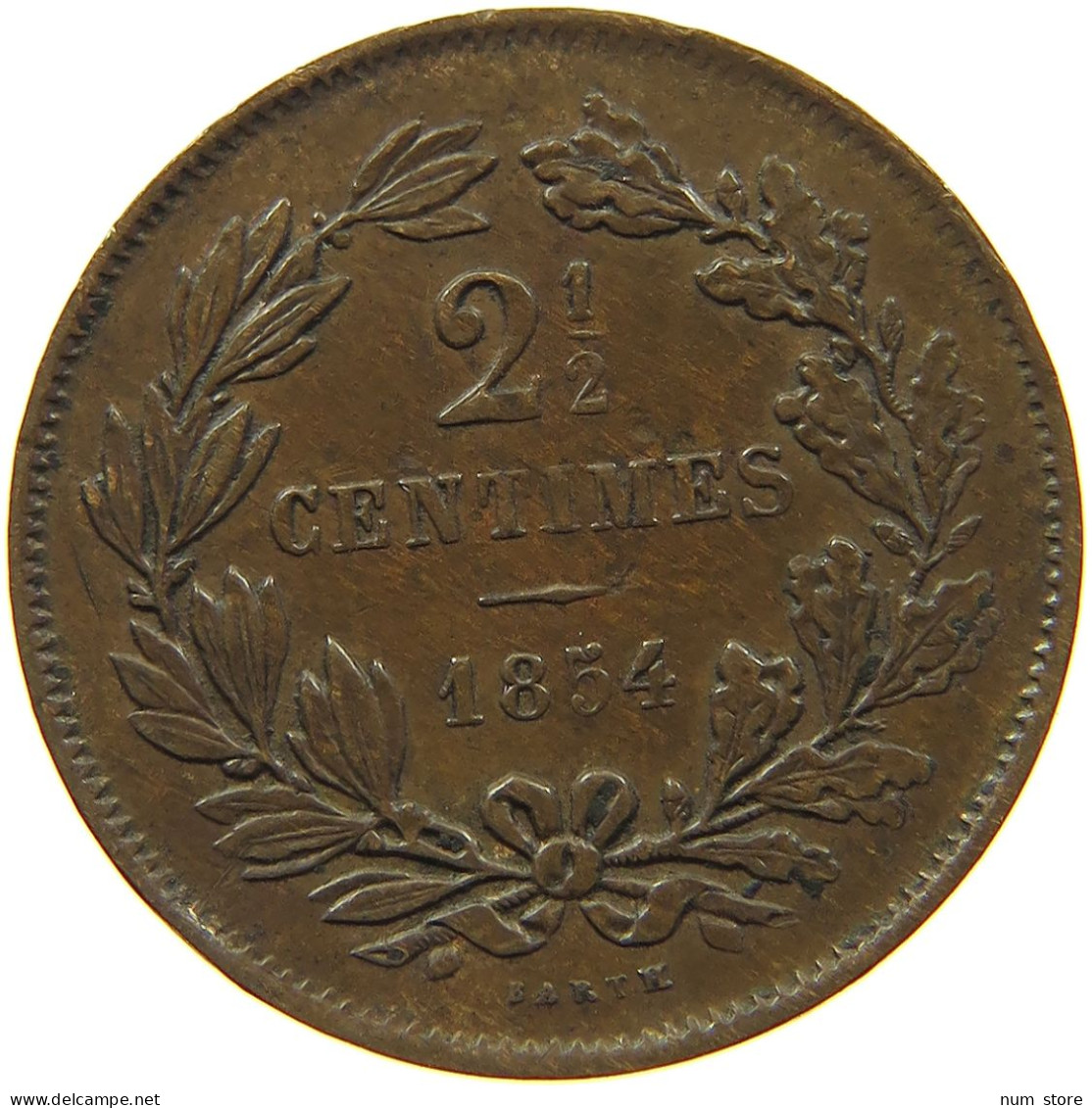 LUXEMBOURG 2 1/2 CENTIMES 1854 Willem III. 1849-1890 #s020 0271 - Luxembourg