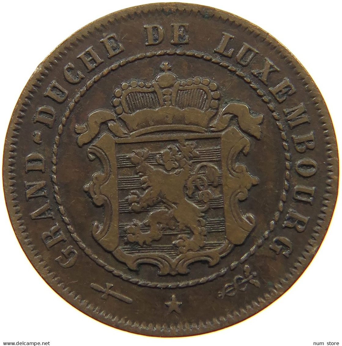 LUXEMBOURG 2 1/2 CENTIMES 1854 Willem III. 1849-1890 #a093 0311 - Luxembourg