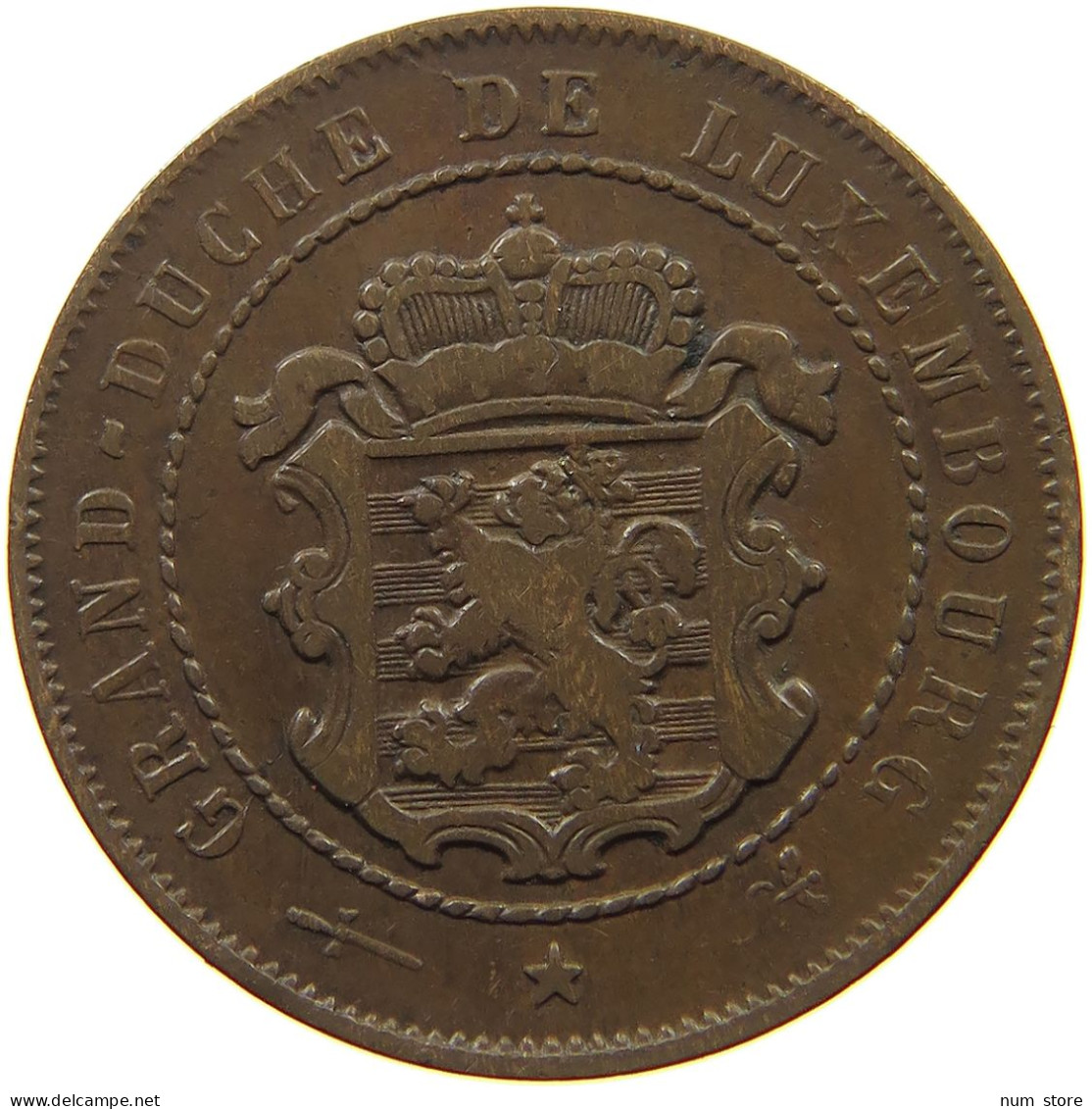 LUXEMBOURG 2 1/2 CENTIMES 1854 Willem III. 1849-1890 #a093 0455 - Luxembourg