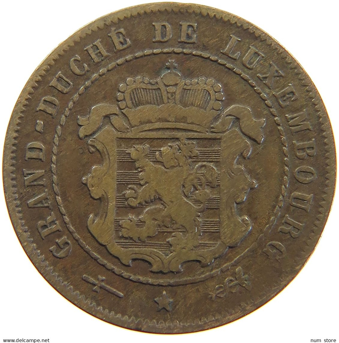 LUXEMBOURG 2 1/2 CENTIMES 1854 Willem III. 1849-1890 #a062 0779 - Luxembourg