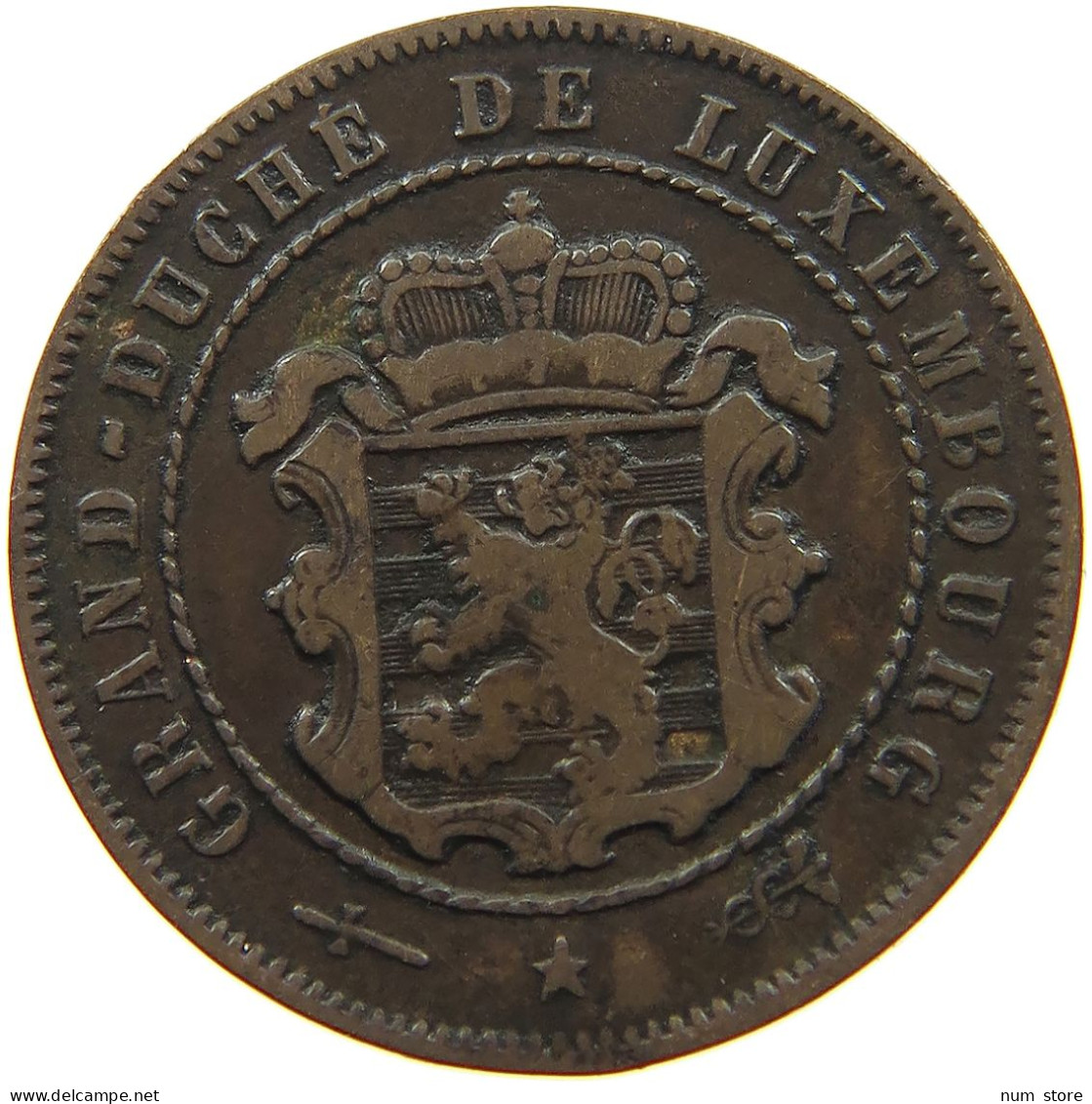 LUXEMBOURG 2 1/2 CENTIMES 1854 Willem III. 1849-1890 #a016 0143 - Luxembourg