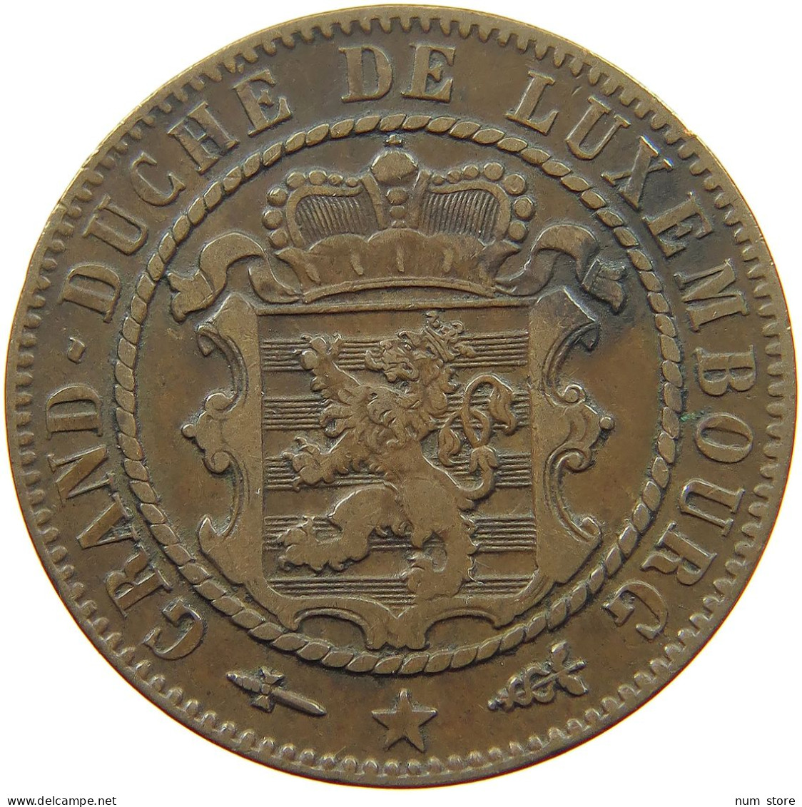 LUXEMBOURG 10 CENTIMES 1870 Willem III. 1849-1890 #a008 0049 - Luxembourg