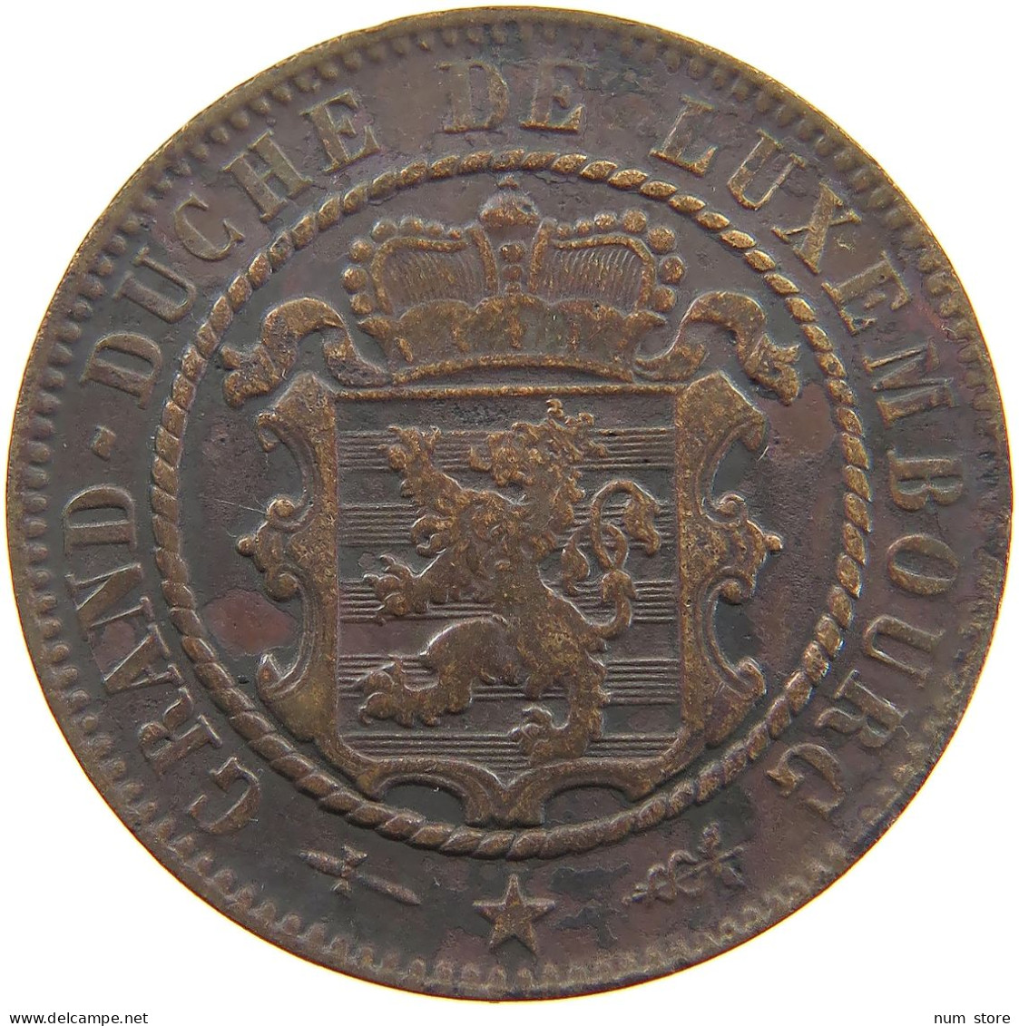 LUXEMBOURG 10 CENTIMES 1870 Willem III. 1849-1890 #a041 0127 - Luxembourg