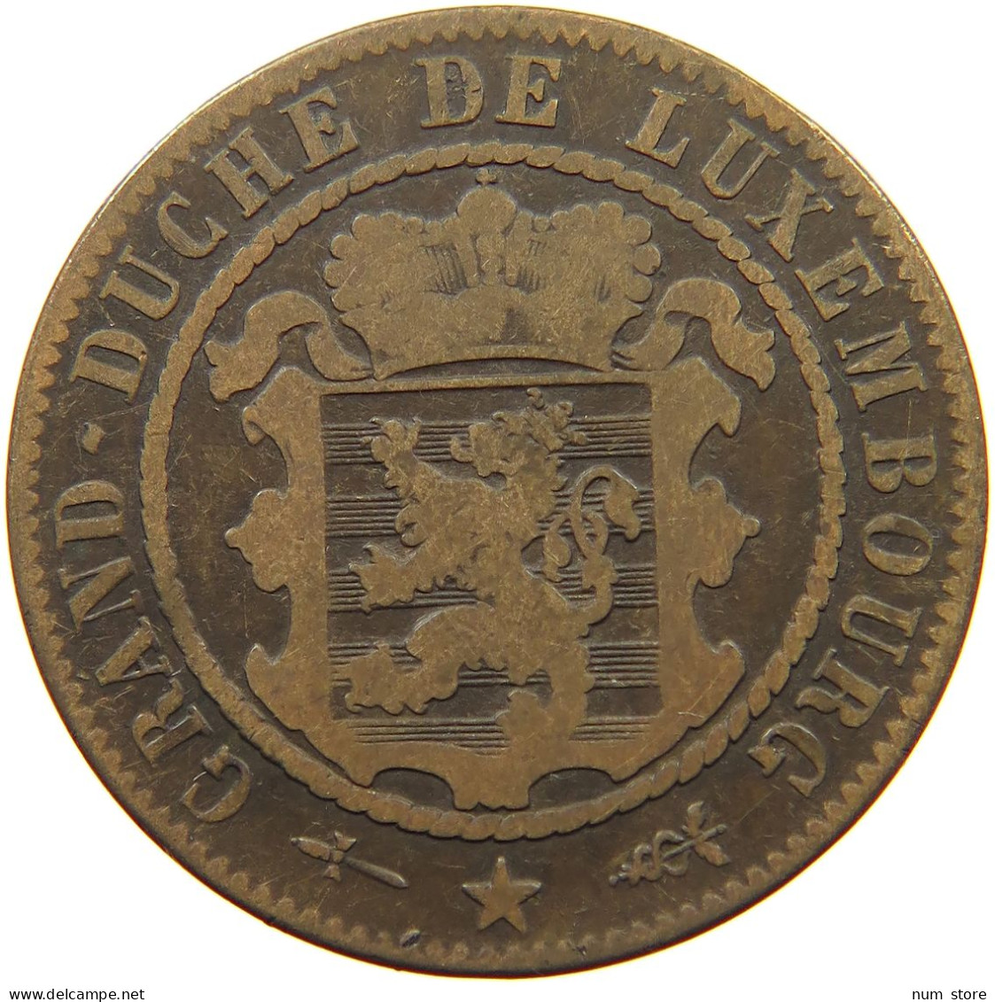 LUXEMBOURG 10 CENTIMES 1870 Willem III. 1849-1890 #a094 0829 - Luxembourg