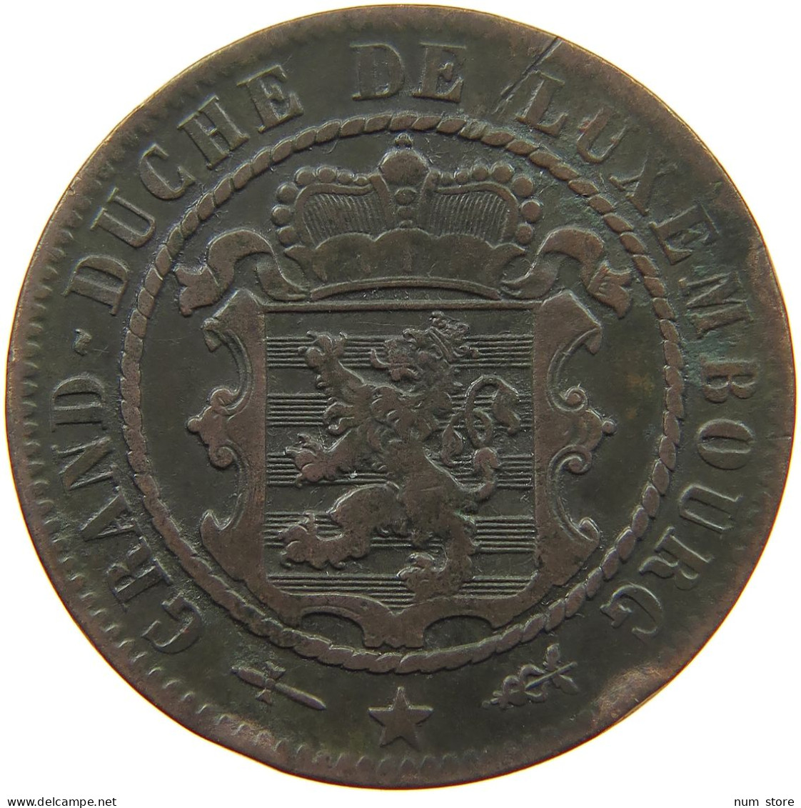 LUXEMBOURG 10 CENTIMES 1865 Willem III. 1849-1890 #c009 0081 - Luxembourg