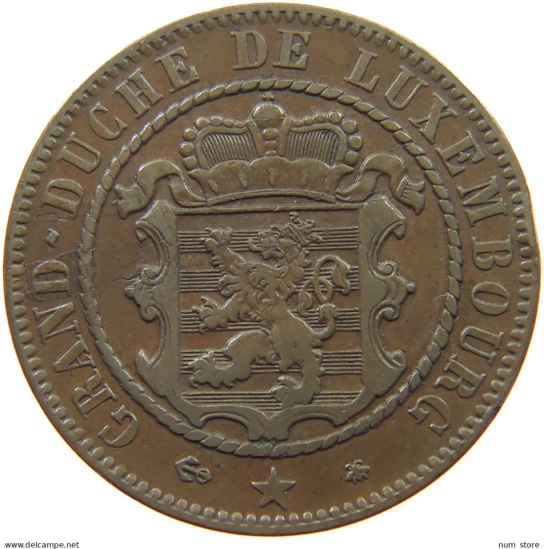 LUXEMBOURG 10 CENTIMES 1865 Willem III. 1849-1890 #c009 0079 - Luxembourg