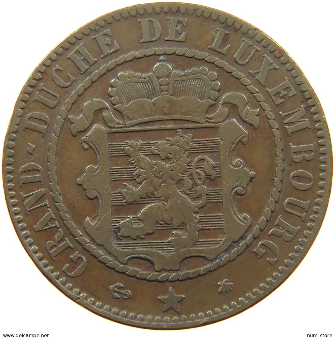 LUXEMBOURG 10 CENTIMES 1865 Willem III. 1849-1890 #c009 0063 - Luxembourg