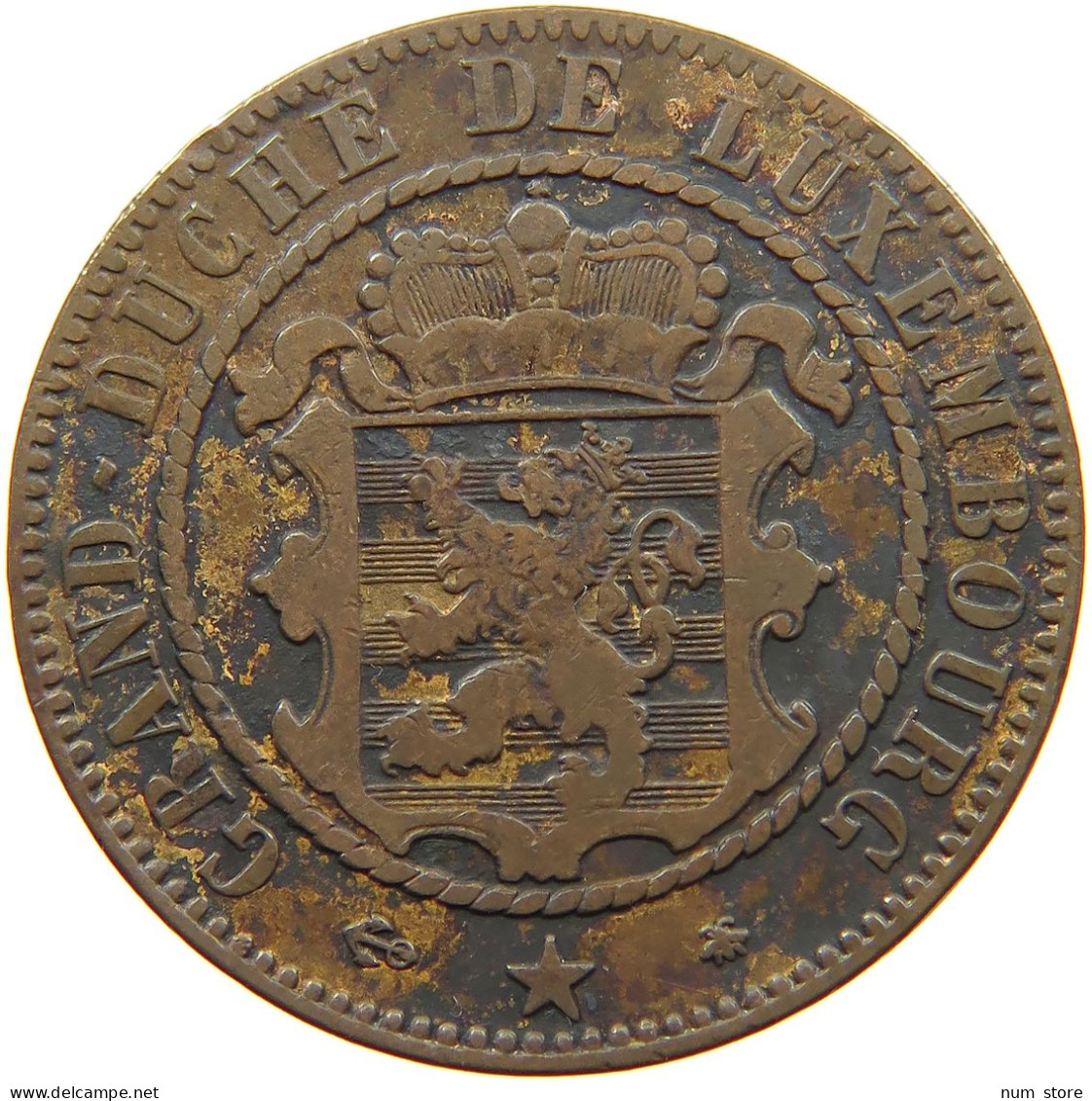 LUXEMBOURG 10 CENTIMES 1865 Willem III. 1849-1890 #a094 0801 - Luxembourg