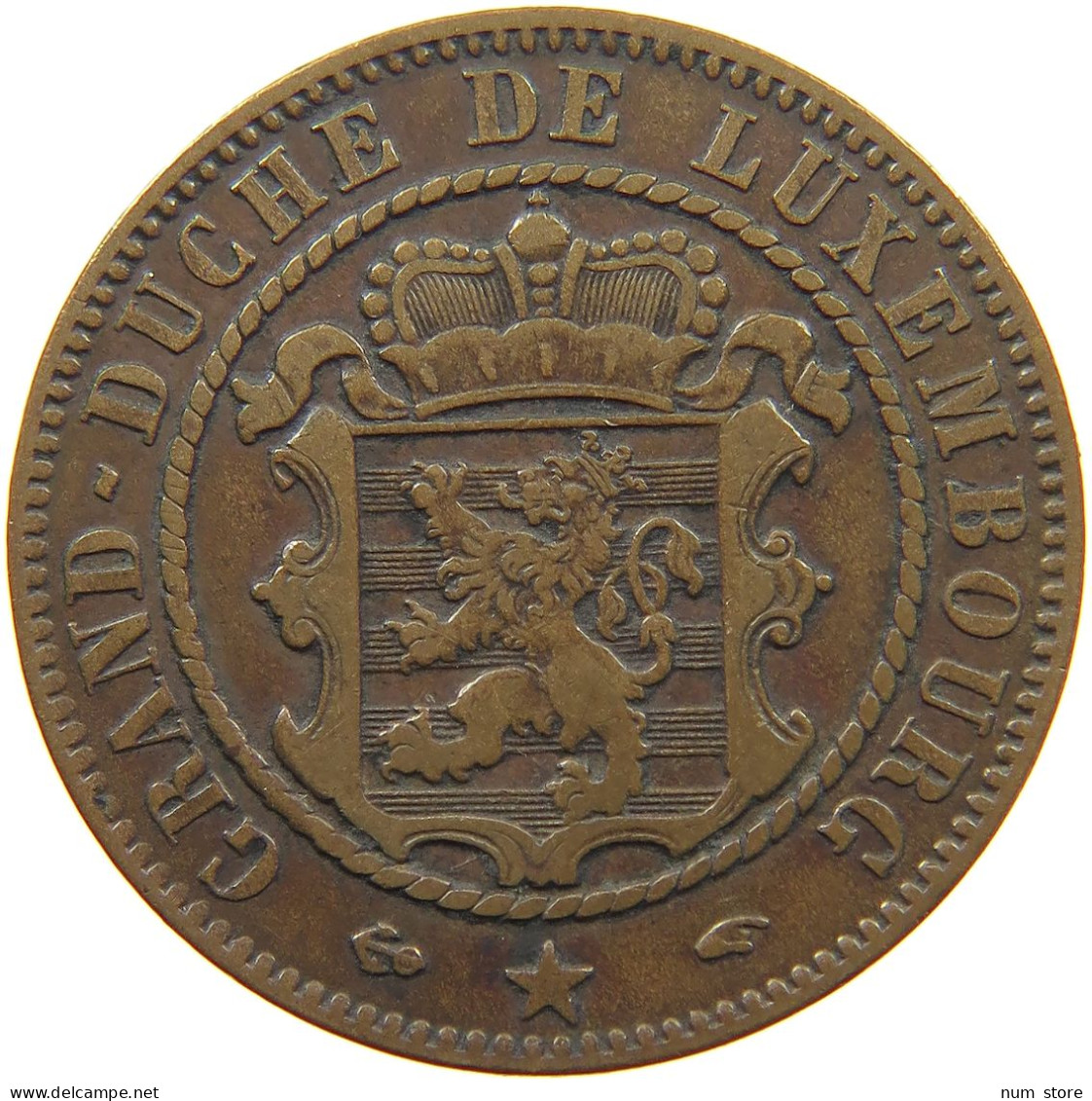 LUXEMBOURG 10 CENTIMES 1860 Willem III. 1849-1890 #c009 0075 - Luxembourg