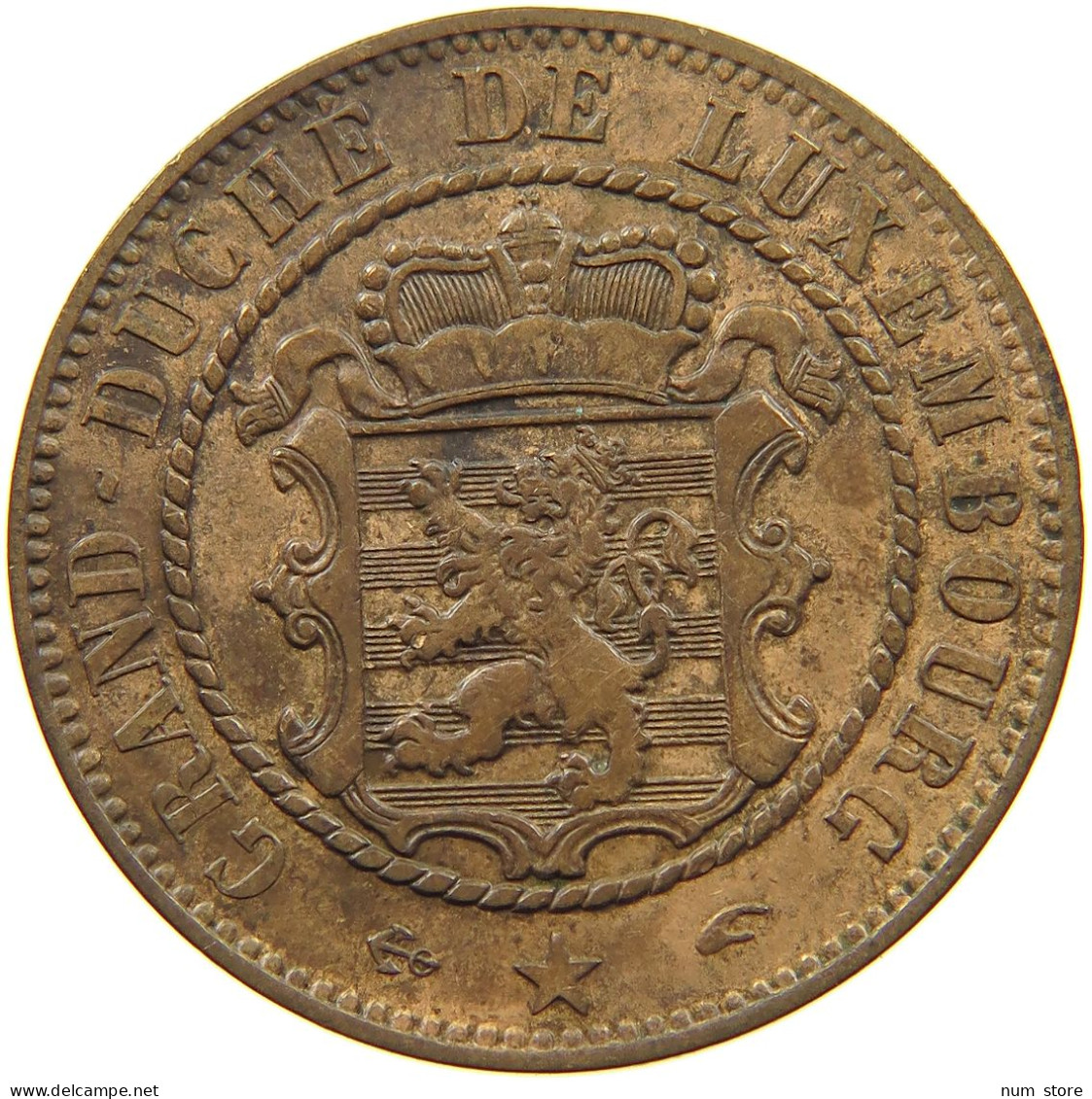 LUXEMBOURG 10 CENTIMES 1855 A Willem III. 1849-1890 #c003 0151 - Luxembourg