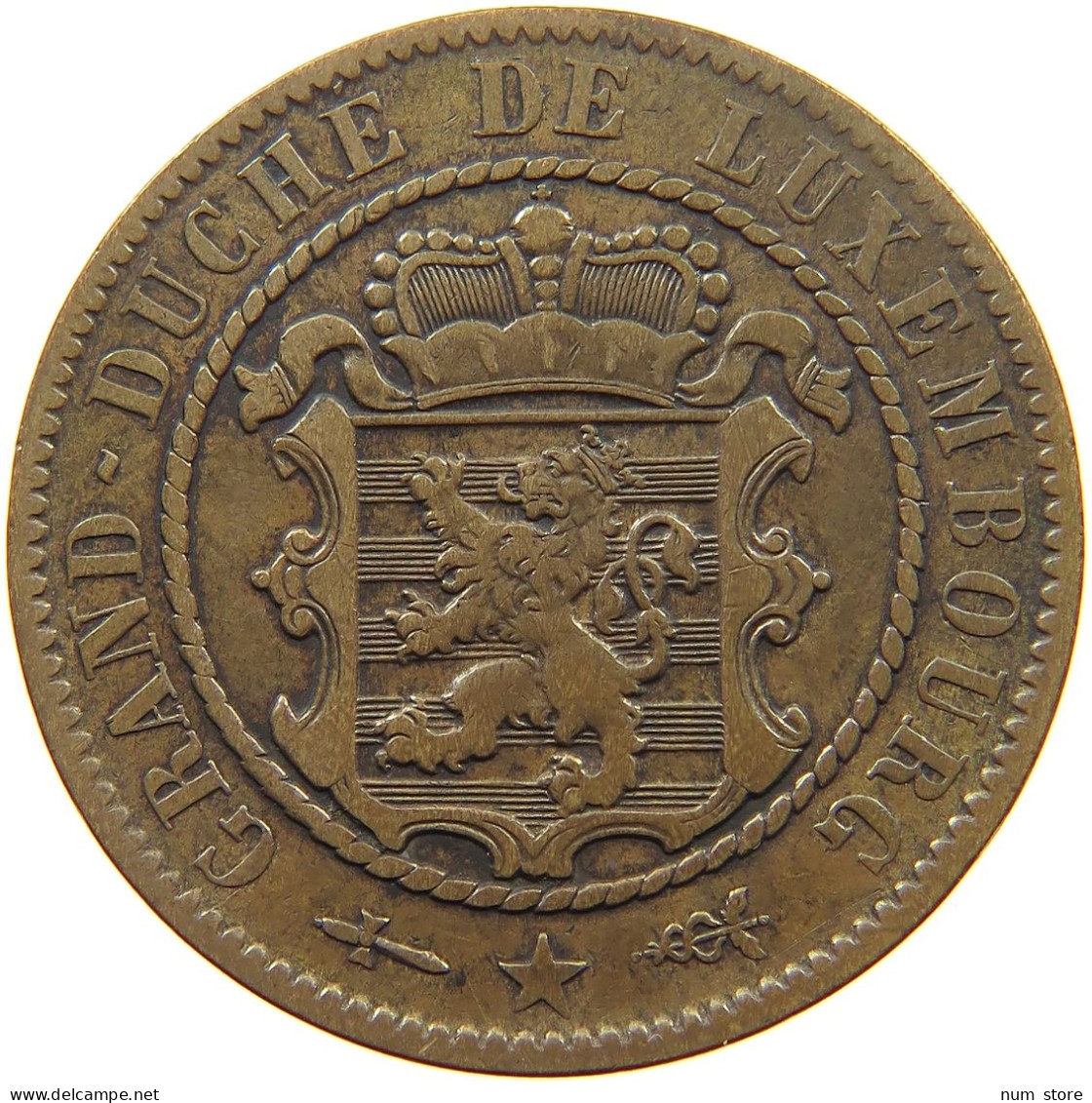 LUXEMBOURG 10 CENTIMES 1854 Willem III. 1849-1890 #a094 0823 - Luxembourg