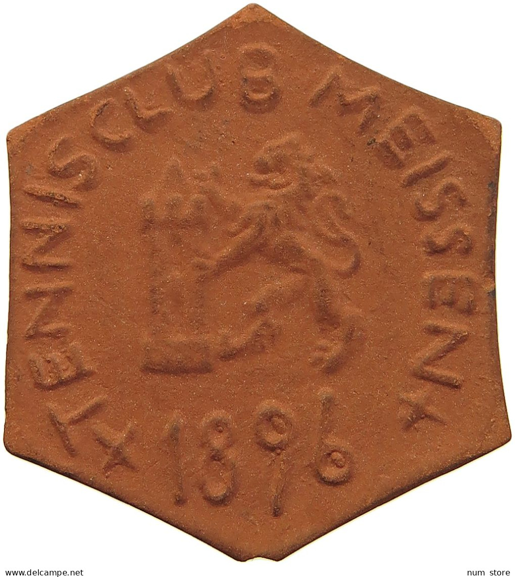 MEISSEN MEDAILLE 1896 TENNISCLUB MEISSEN #alb007 0165 - Autres & Non Classés