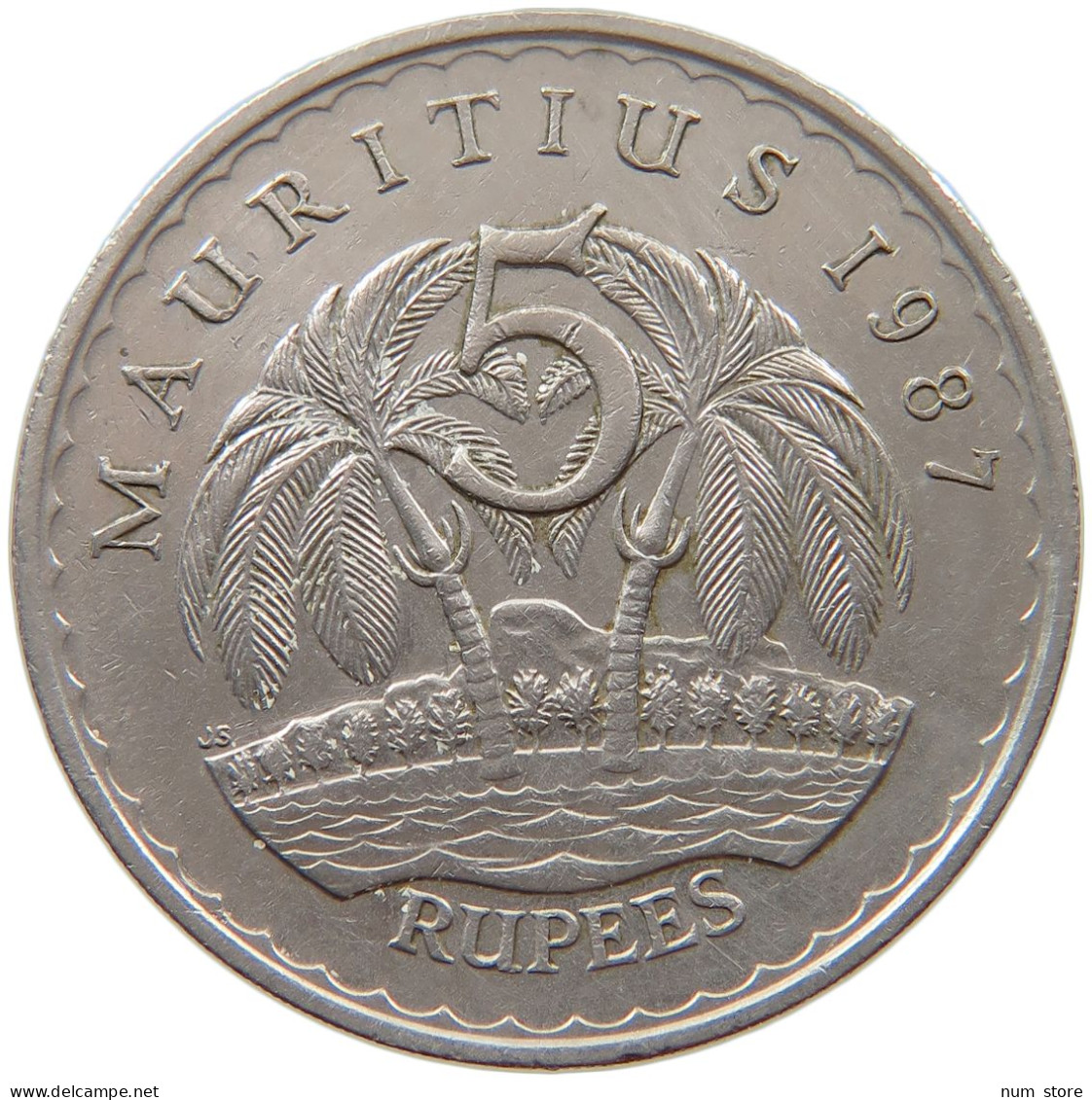 MAURITIUS 5 RUPEES 1987  #c063 0785 - Maurice