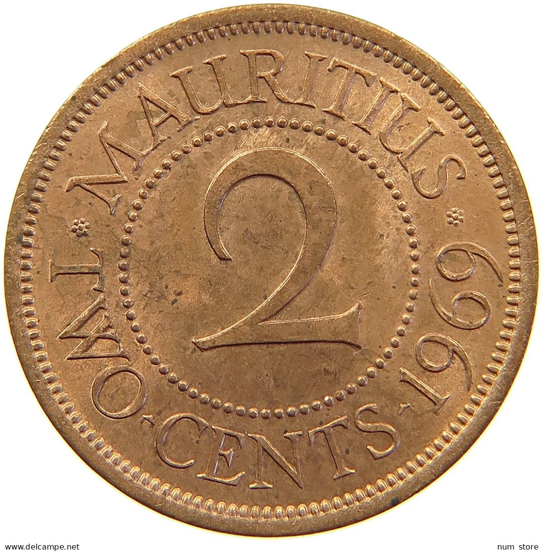 MAURITIUS 2 CENTS 1969 Elizabeth II. (1952-2022) #s023 0291 - Mauritius