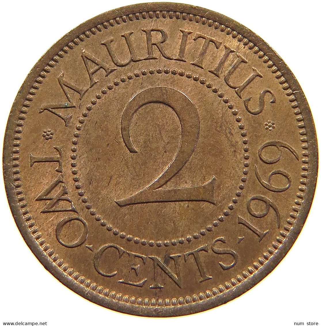 MAURITIUS 2 CENTS 1969 Elizabeth II. (1952-2022) #c036 0643 - Maurice