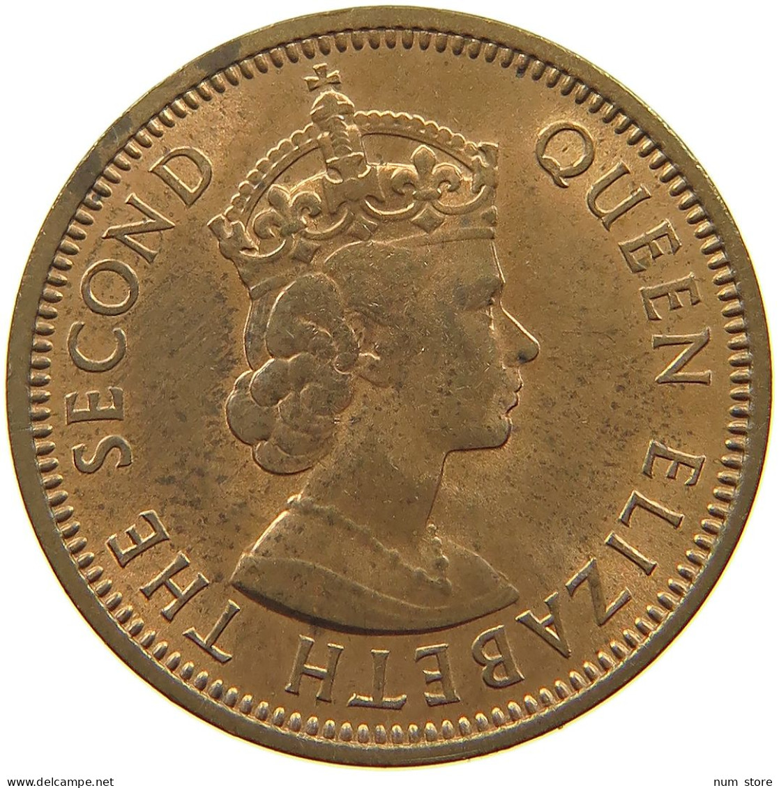 MAURITIUS 2 CENTS 1959 Elizabeth II. (1952-2022) #a095 0485 - Mauritius