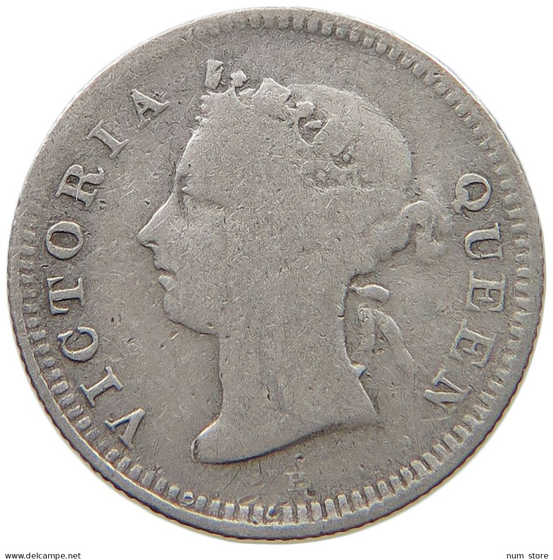MAURITIUS 10 CENTS 1889 Victoria 1837-1901 #t111 1355 - Maurice