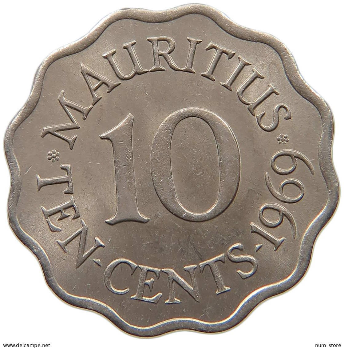 MAURITIUS 10 CENTS 1969 Elizabeth II. (1952-2022) #s061 0403 - Maurice