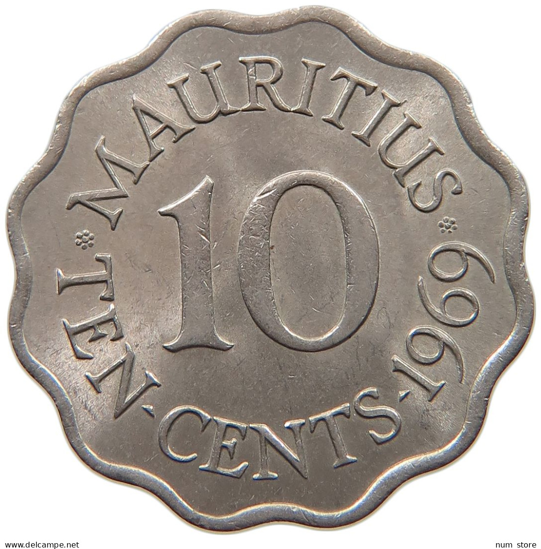 MAURITIUS 10 CENTS 1969 Elizabeth II. (1952-2022) #c036 0567 - Mauritius