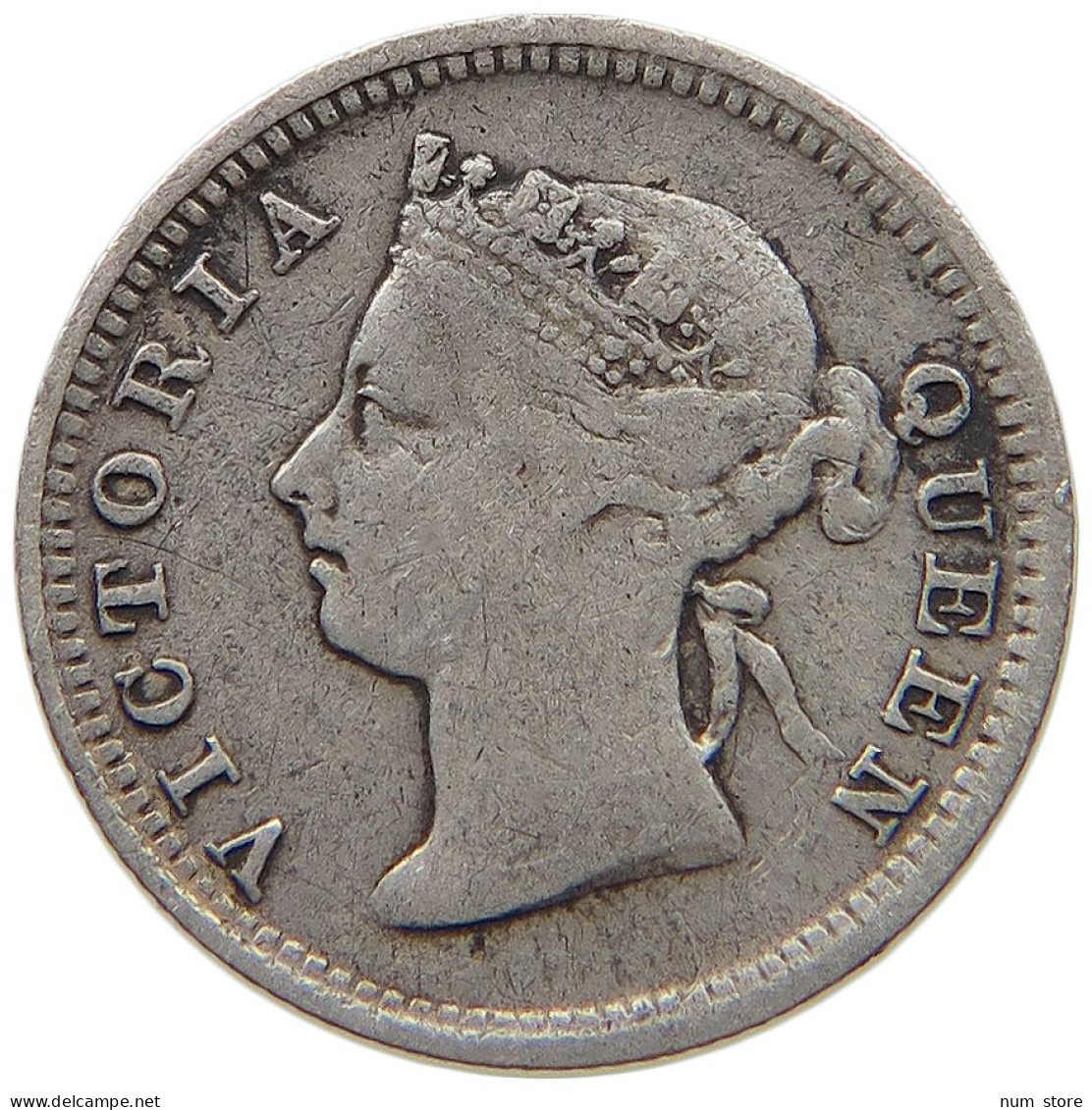 MAURITIUS 10 CENTS 1886 Victoria 1837-1901 #t111 1357 - Mauritius