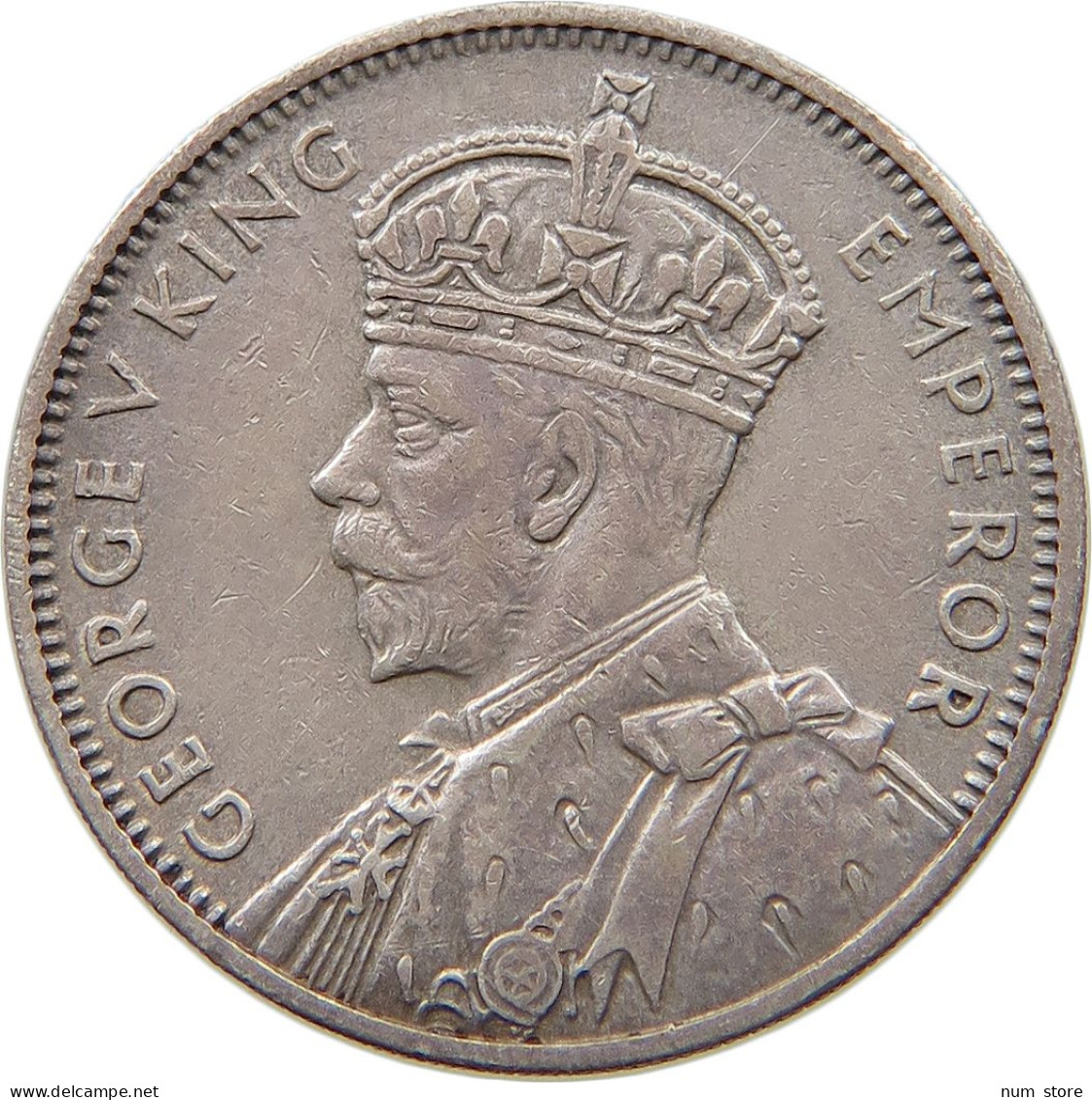 MAURITIUS 1/2 RUPEE 1934 George V. (1910-1936) #t121 0129 - Mauritius