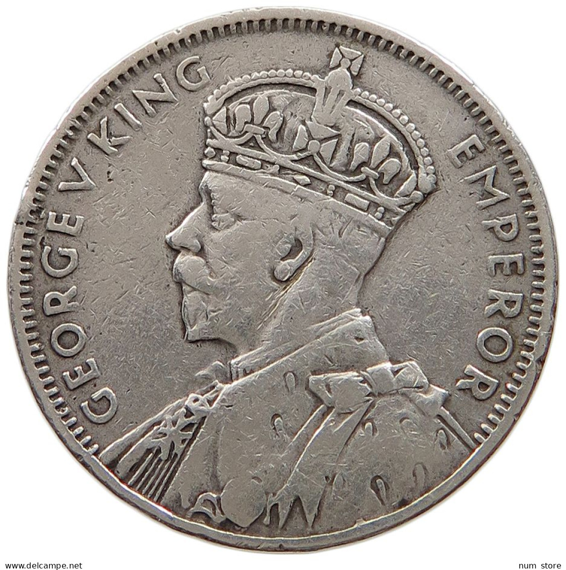 MAURITIUS 1/2 RUPEE 1934 George V. (1910-1936) #t072 0527 - Maurice