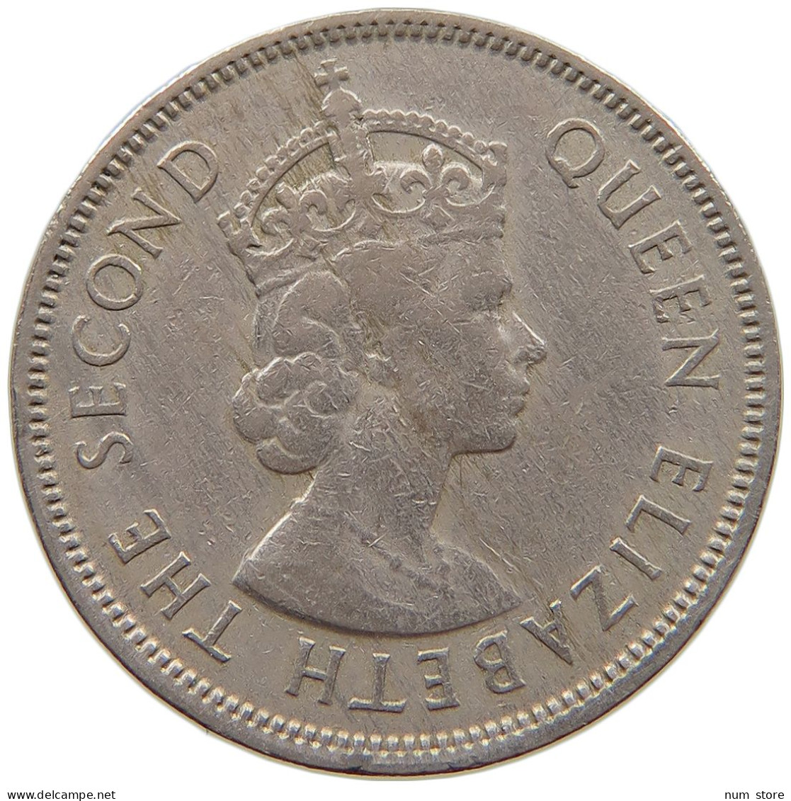 MAURITIUS 1/2 RUPEE 1965 Elizabeth II. (1952-2022) #c058 0017 - Maurice