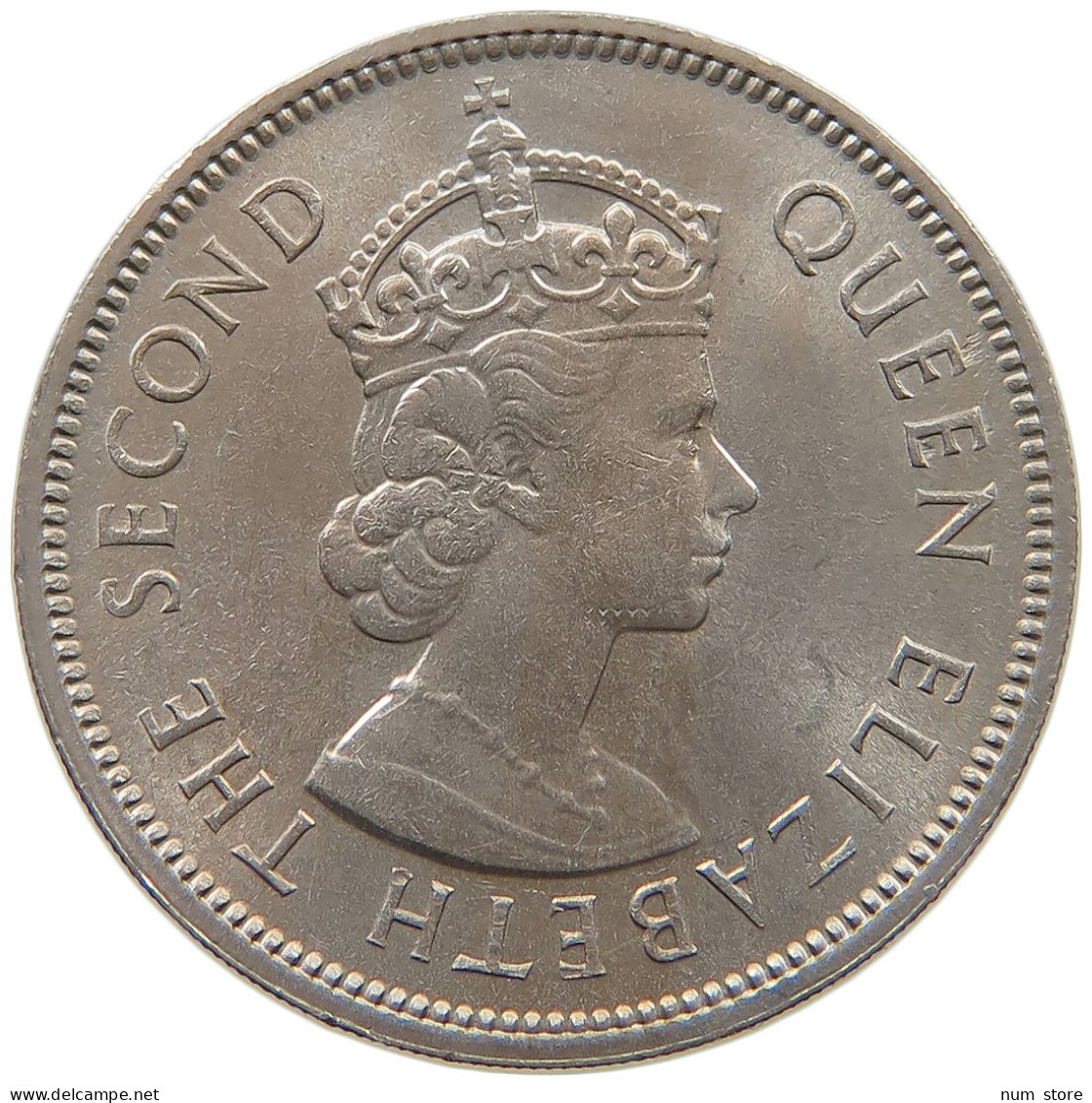 MAURITIUS 1/2 RUPEE 1965 Elizabeth II. (1952-2022) #s061 0407 - Mauritius