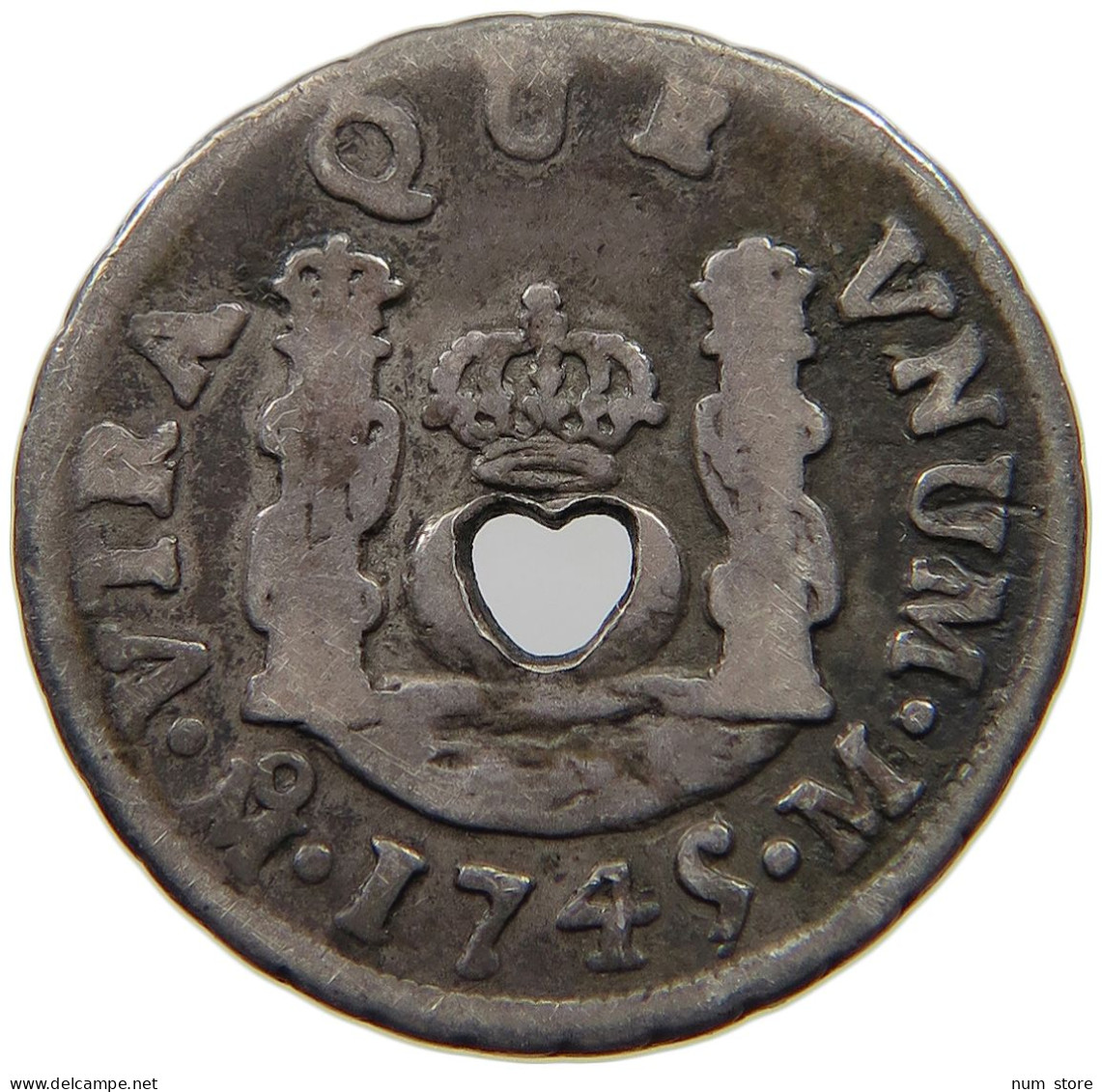 MARTINIQUE REAL 1754 BIT CUT OUT 1 REAL 1754 VERY RARE HEART #t064 0021 - Andere - Amerika