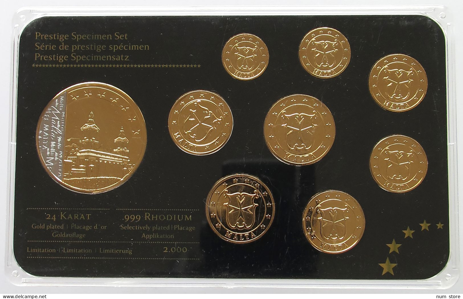 MALTA SET 2007 2007 RHODIUM SPECIMEN #bs17 0007 - Malte