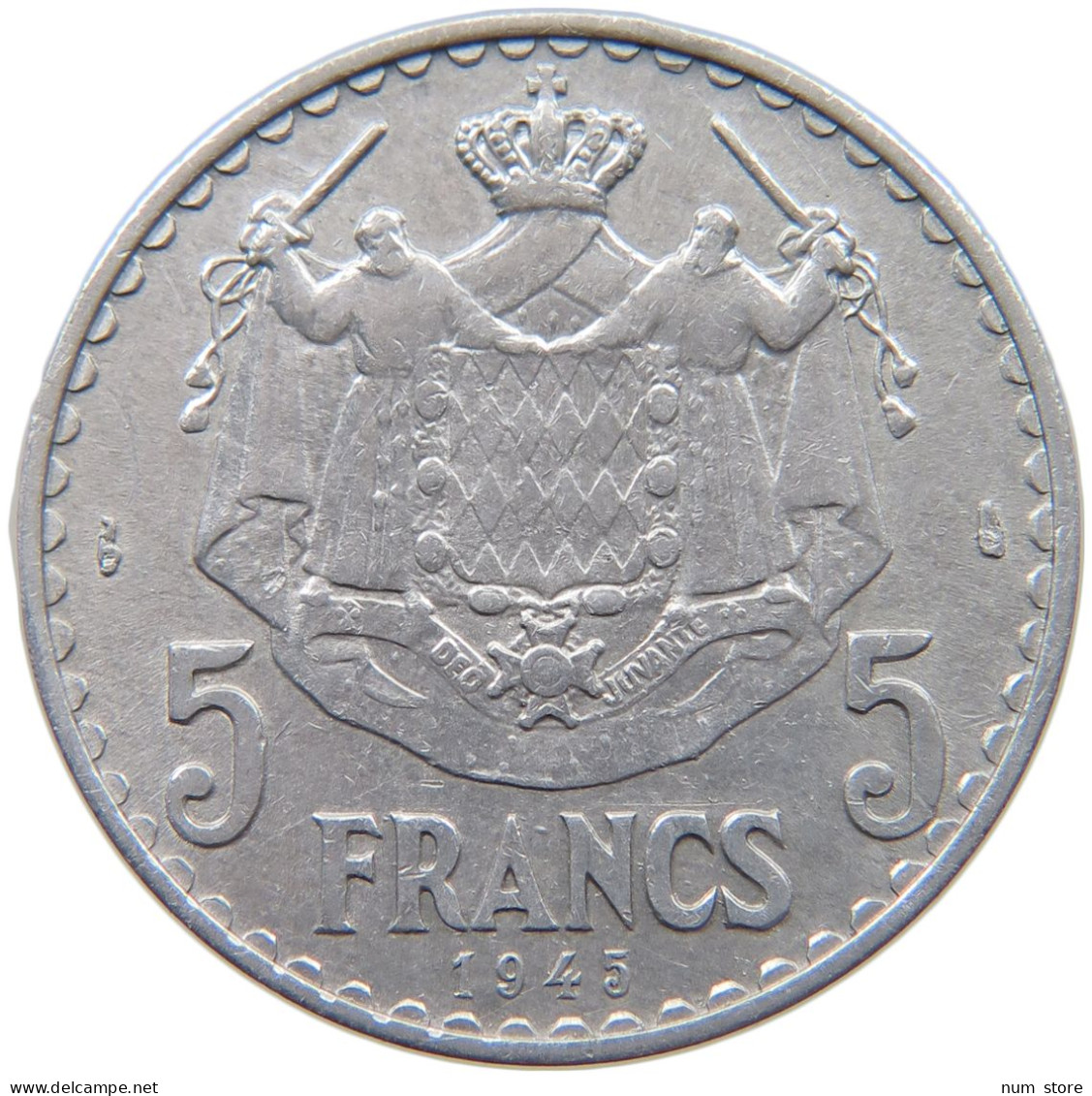 MONACO 5 FRANCS 1945 LOUIS II. (1922-1949) #c035 0373 - 1922-1949 Louis II