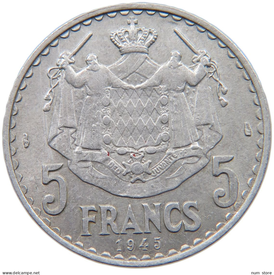 MONACO 5 FRANCS 1945 LOUIS II. (1922-1949) #c007 0389 - 1922-1949 Louis II.