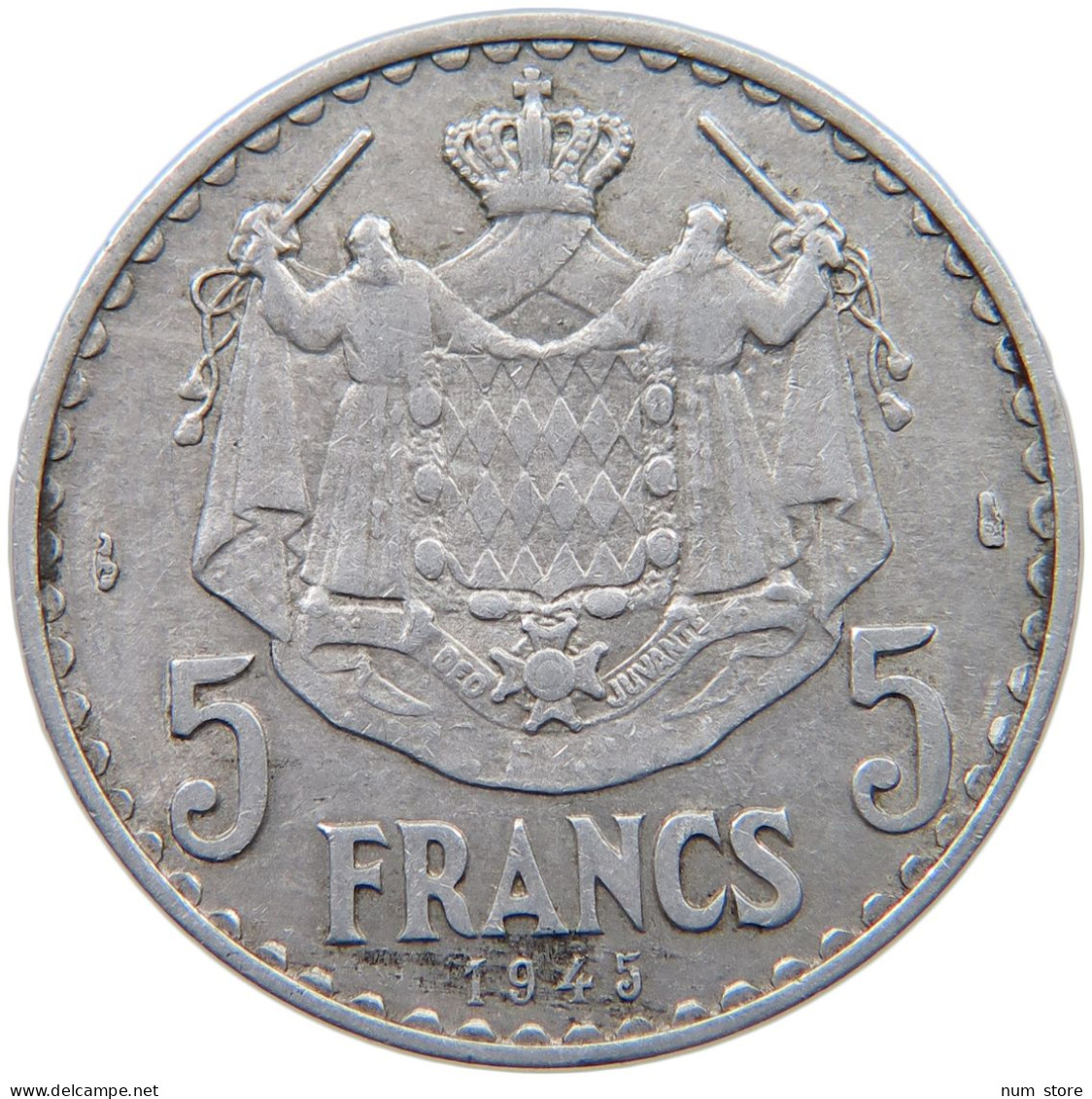 MONACO 5 FRANCS 1945 LOUIS II. (1922-1949) #c014 0511 - 1922-1949 Louis II.